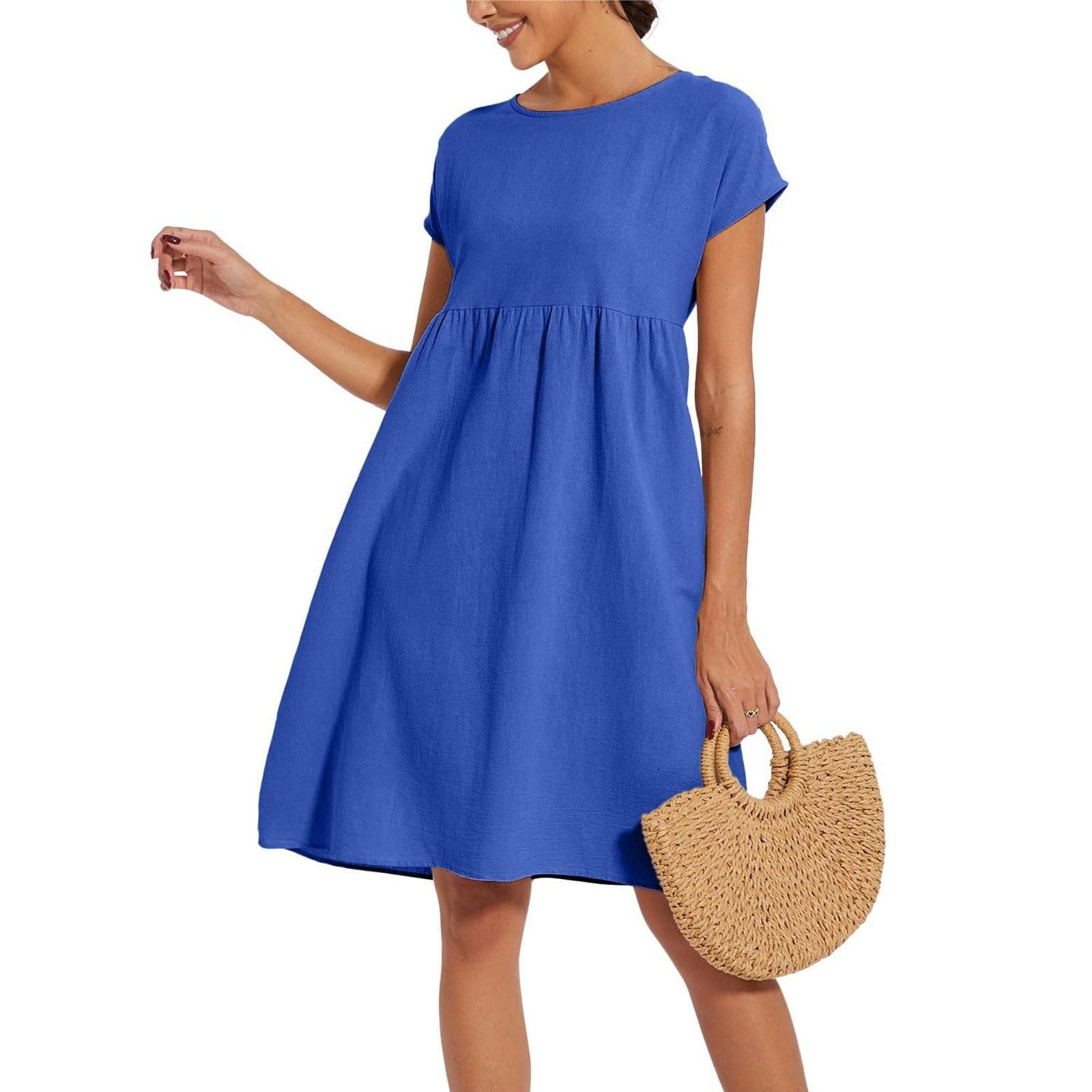 Women Plus Size Midi Dress Beach Sundress