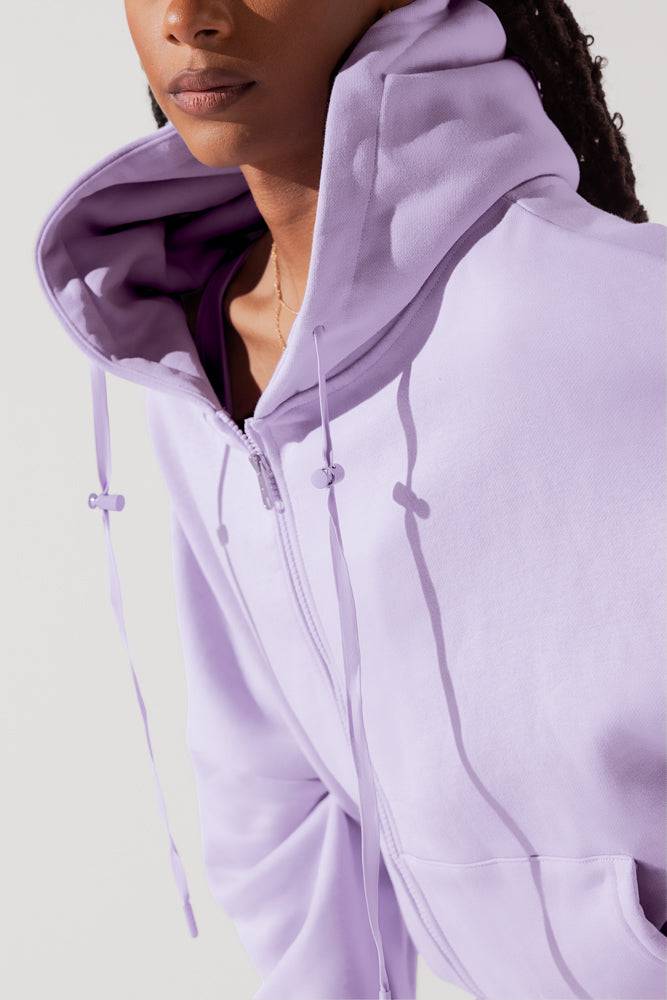 Zip Cloud Hoodie - Digital Lavender