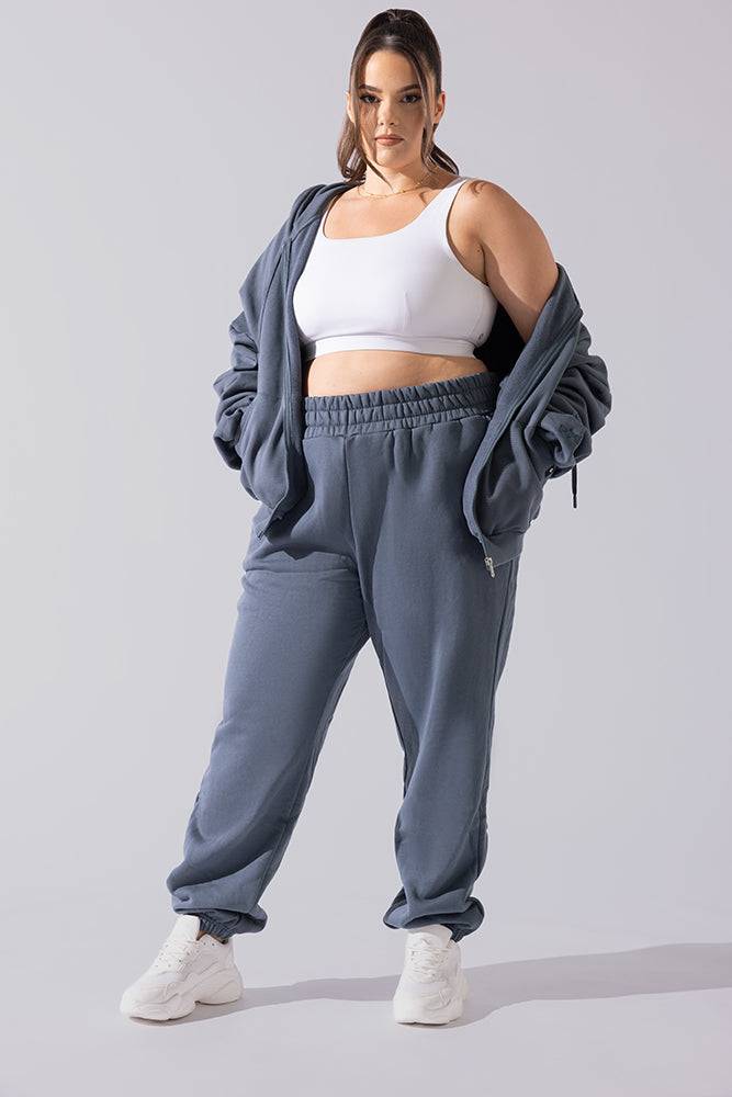 Cloud Rollover Sweatpant - Denim Blue