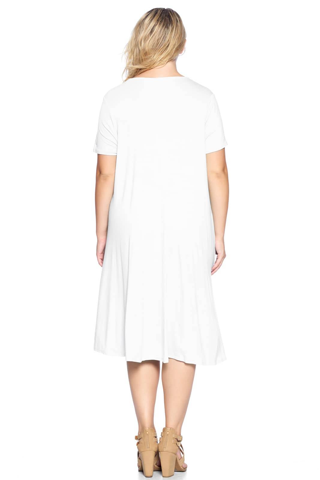 Women's Plus Size A-Line Pocket Midi Dress