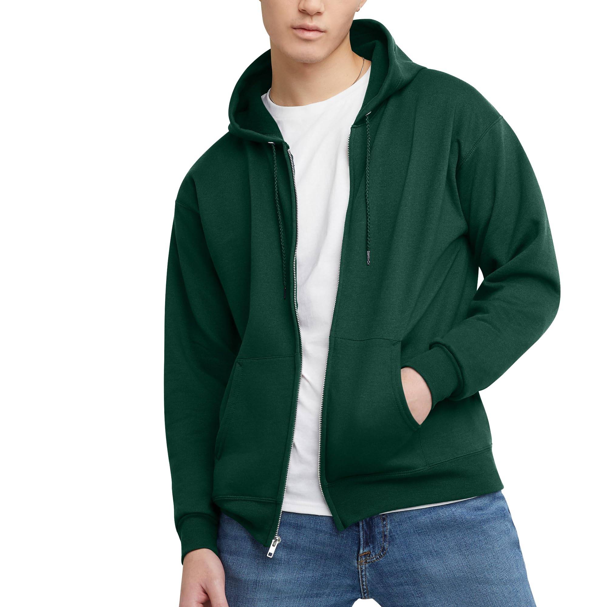 Men's Fleece Full-zip Hoodie, Zip-up Hooded Sweatshirt