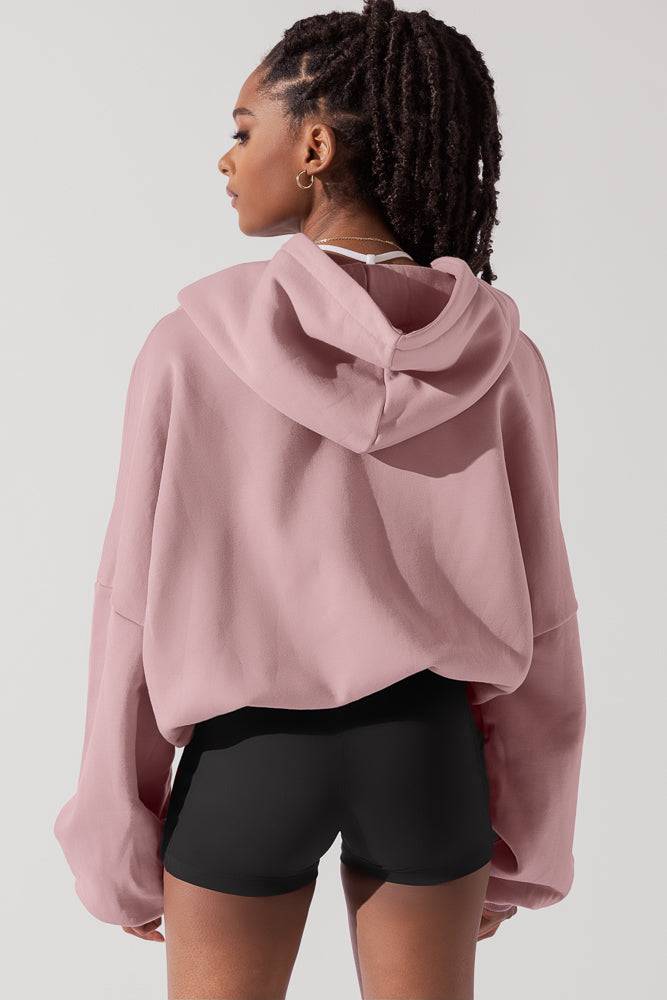 Zip Cloud Hoodie - Blush