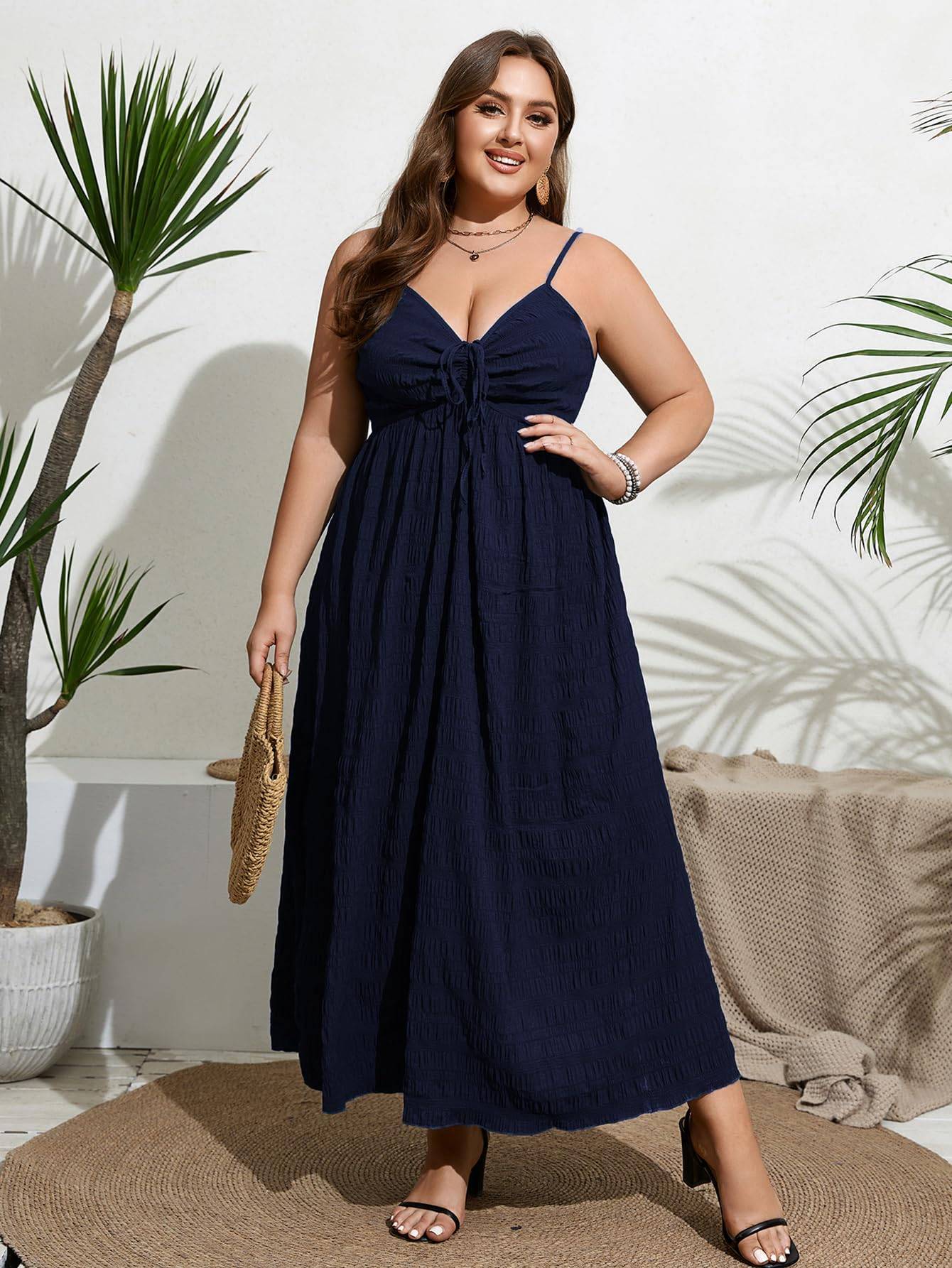 Women's Plus Size Dress A Line Maxi Long Dress