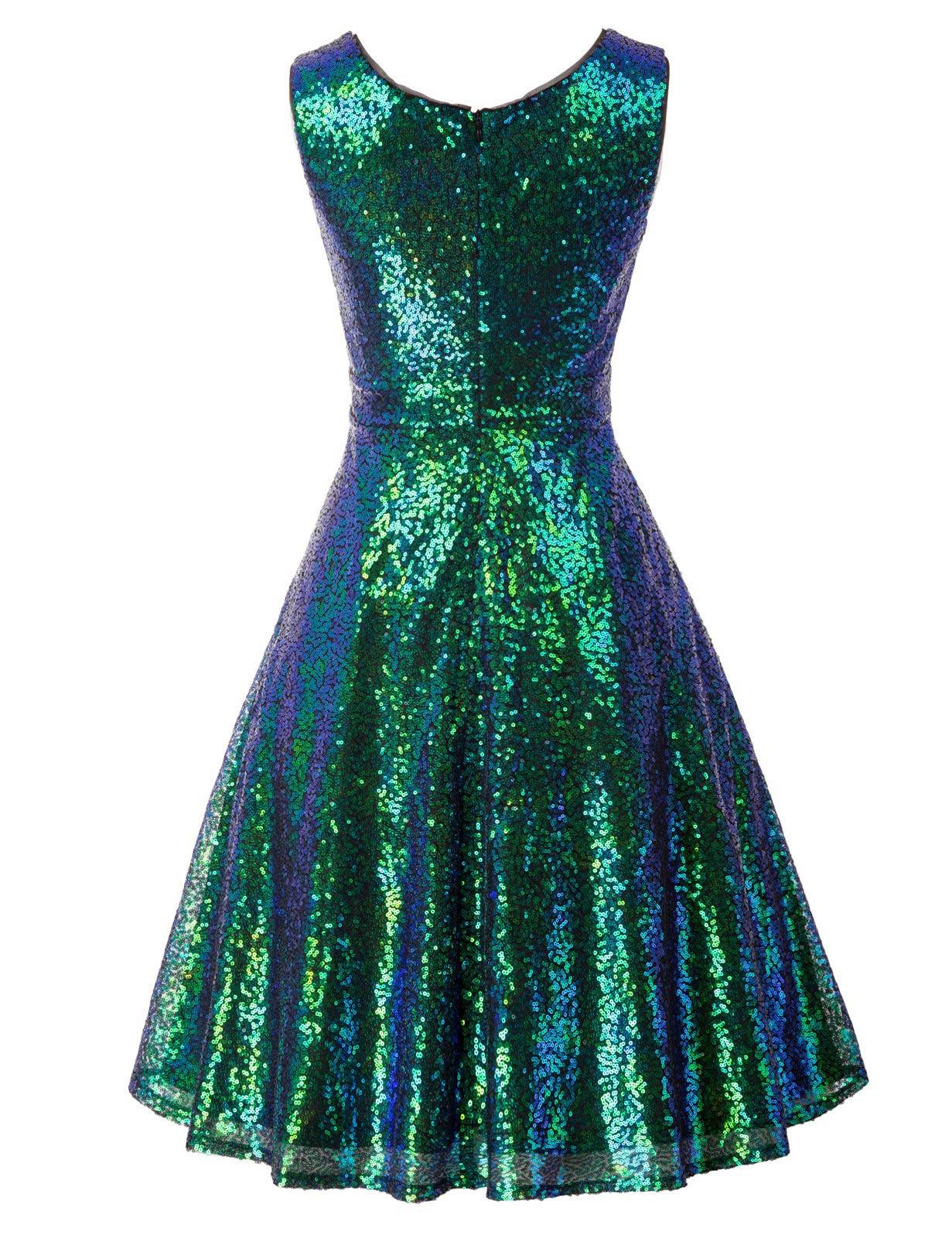 Women's Dresses V-Neck Glitter Evening Party Dress