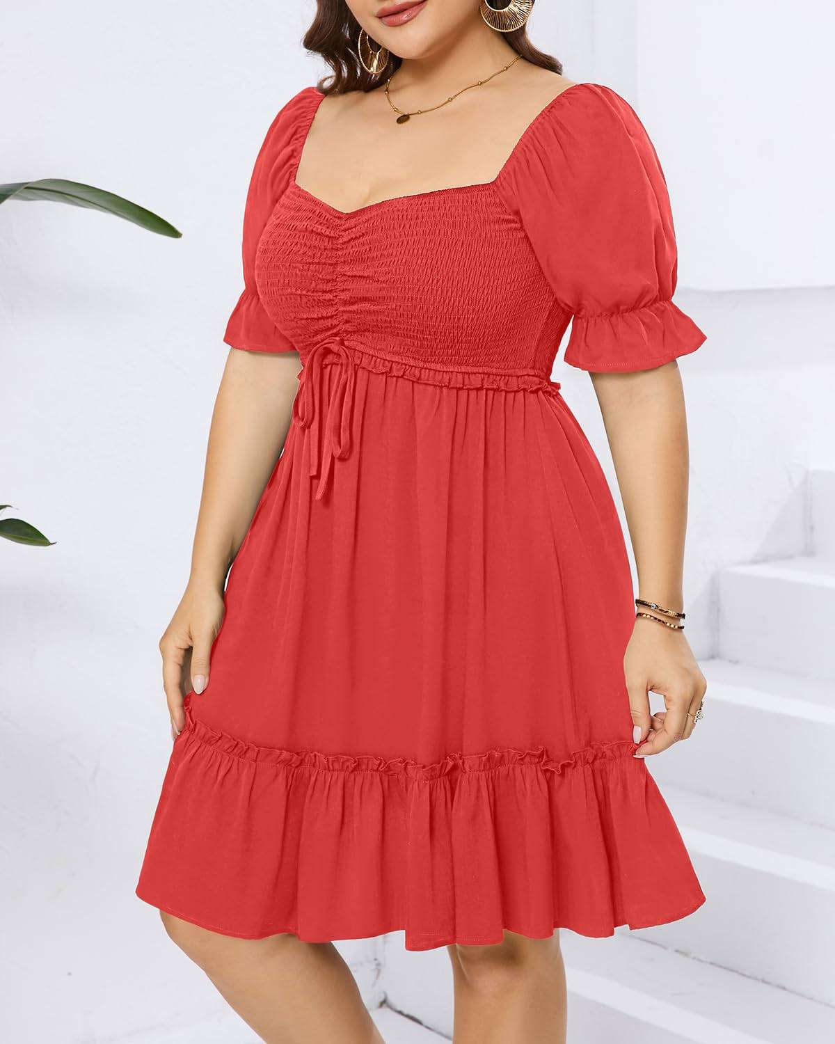 Fashion Women Plus Size Short Summer Mini Dress