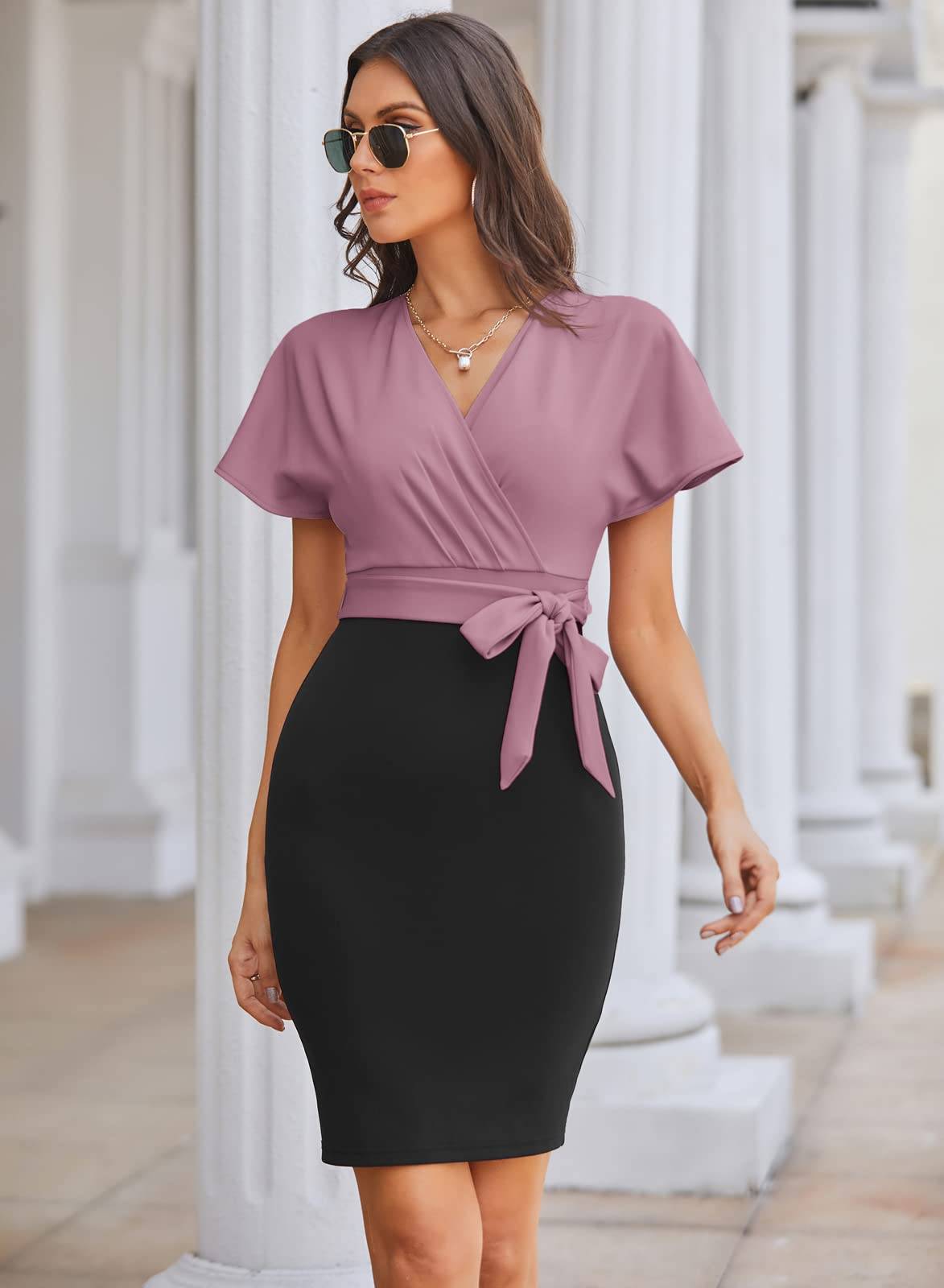 Women's Dress Short Sleeve Work Party Dresses