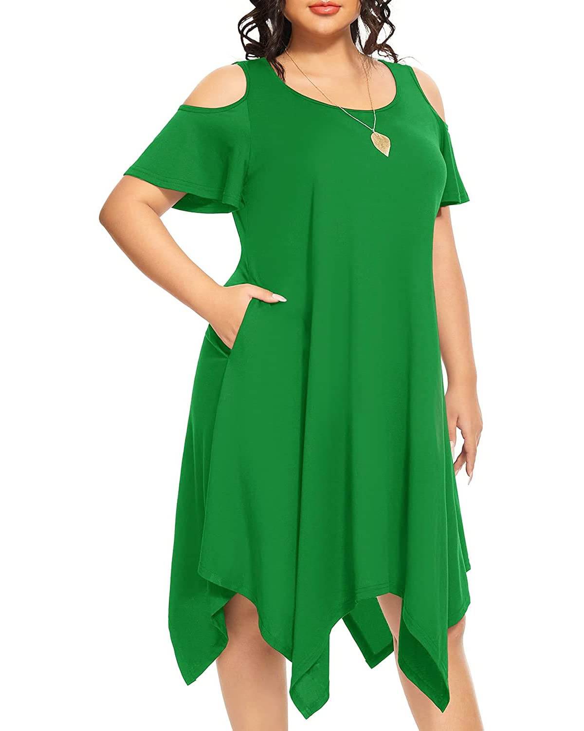 Women's Plus Size Sundress Dress with Pockets