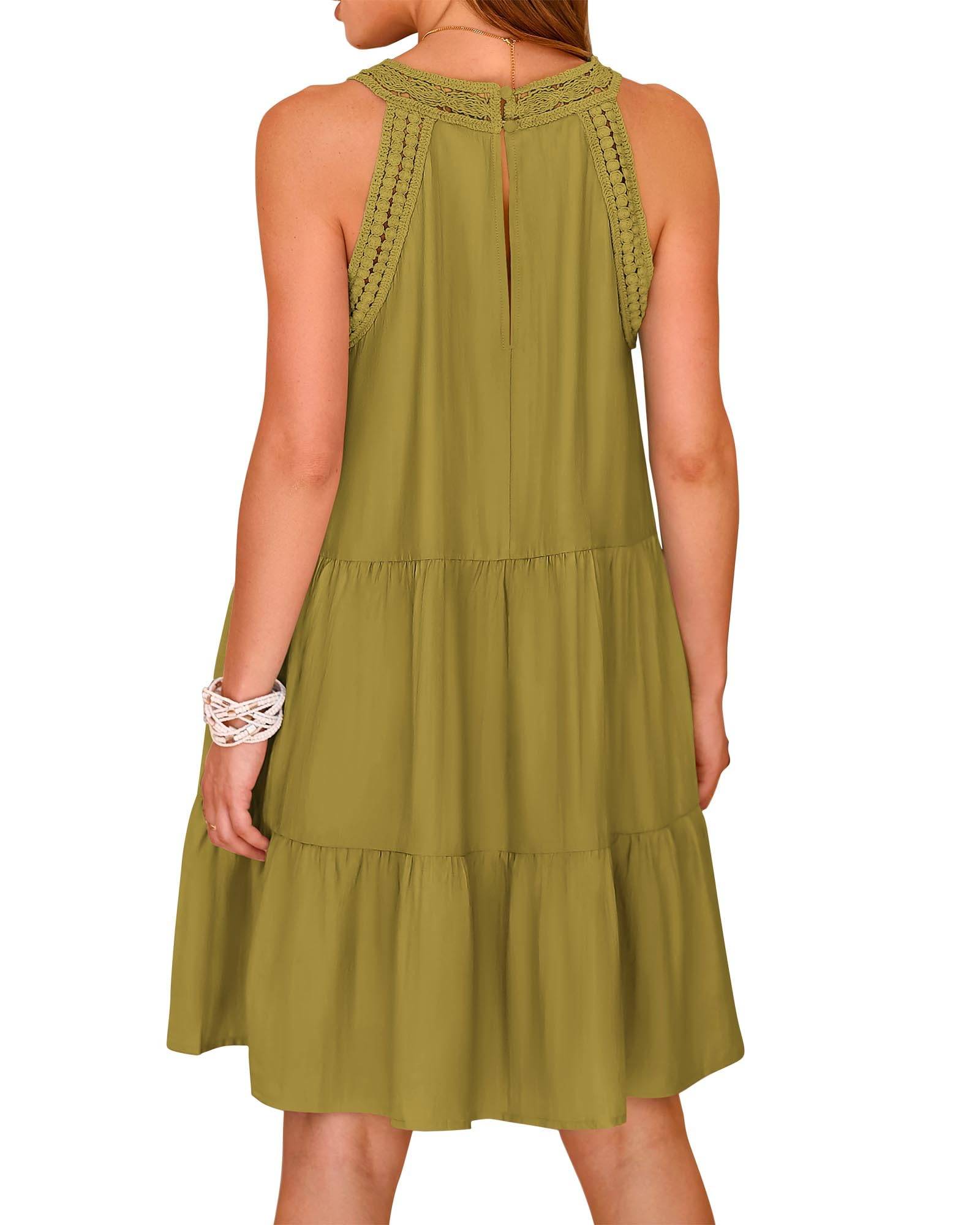 Womens Summer Casual Sundress A Line Dresses