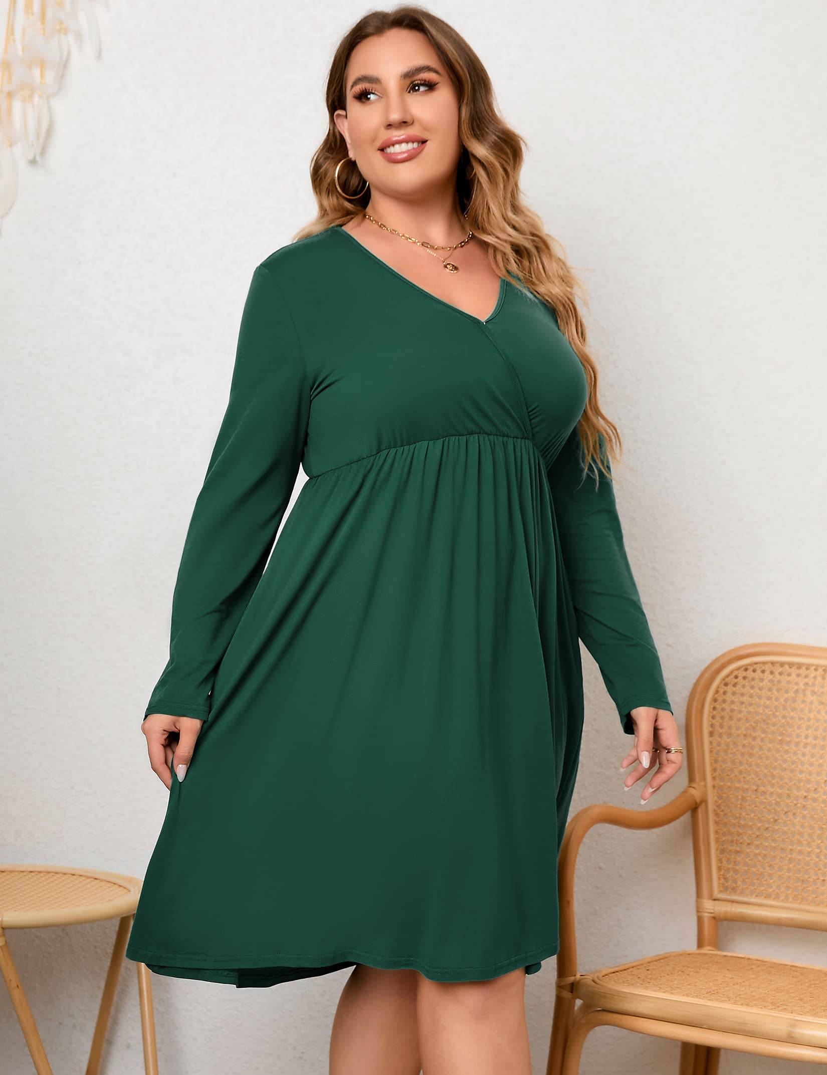 Plus Size Summer Dress Women's A Line Midi Dresses