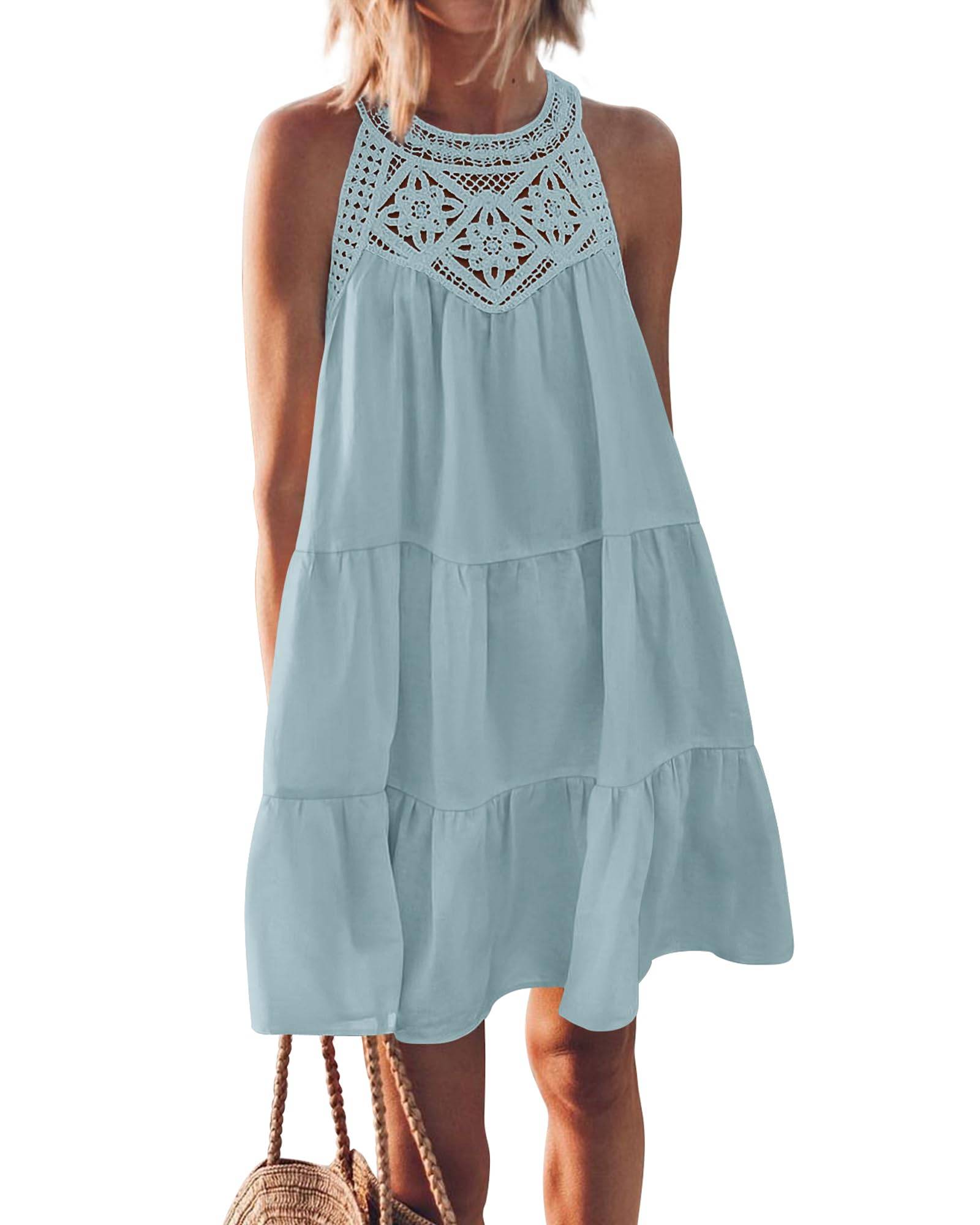 Womens Summer Casual Sundress A Line Dresses