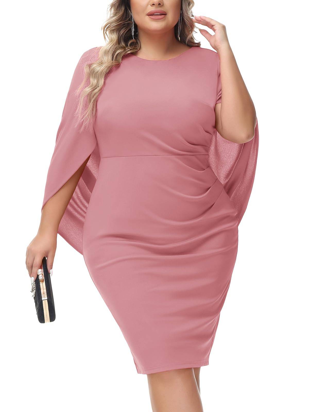 Women Plus Size Dresses Midi Party Short Dress