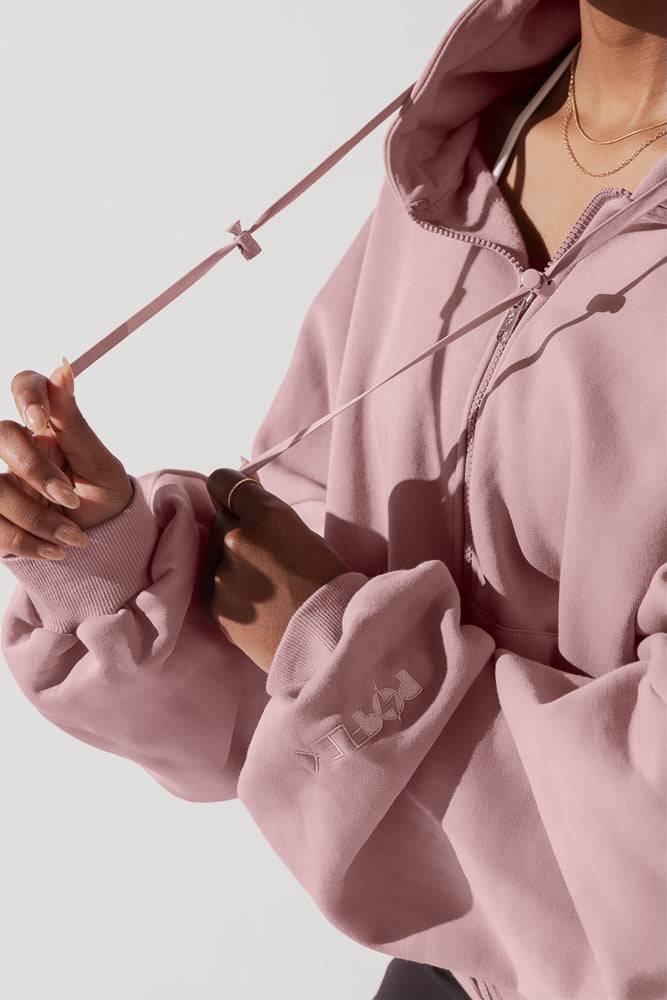 Zip Cloud Hoodie - Blush