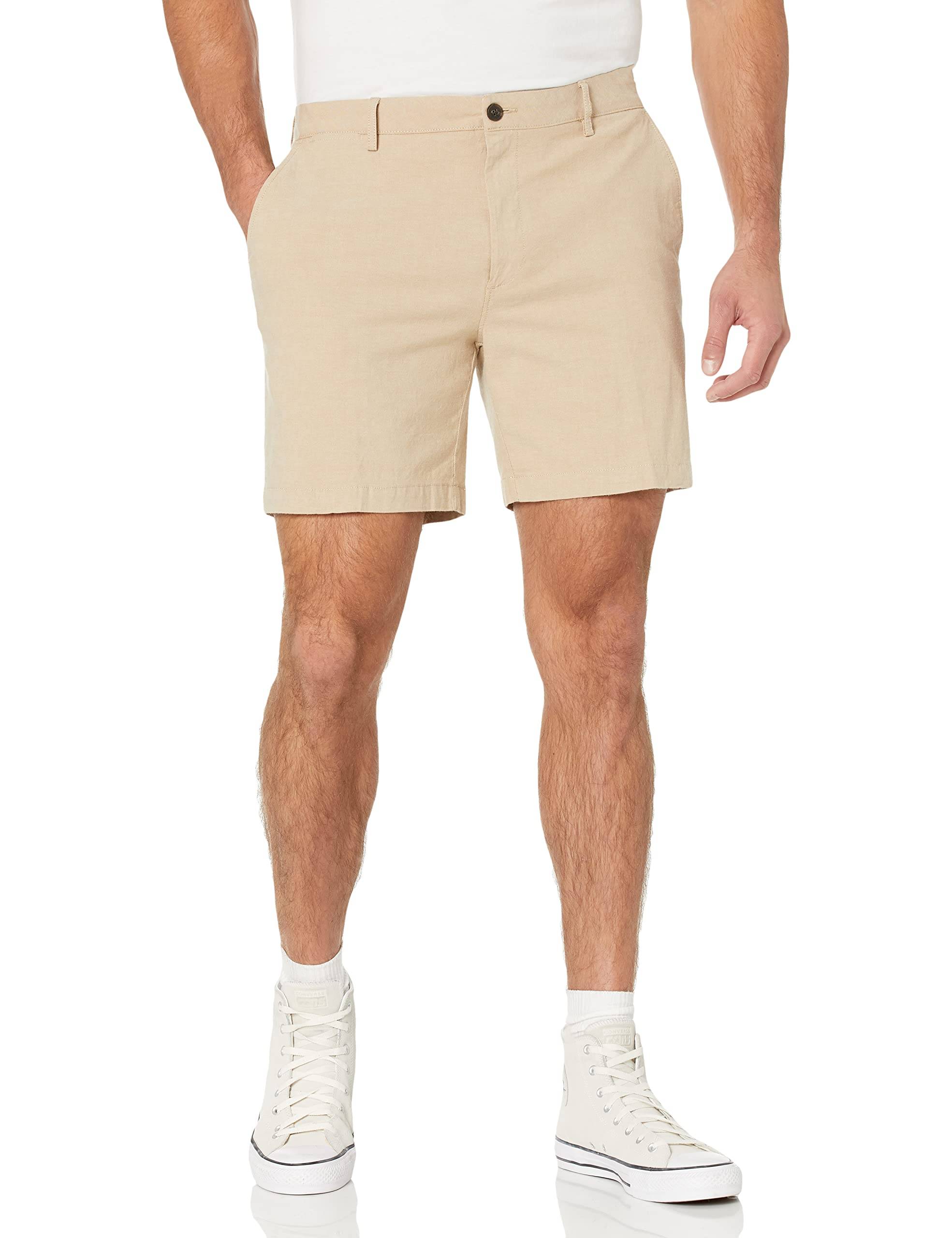 Men's Slim-Fit 7" Lightweight Comfort Stretch Oxford Shorts (Previously Goodthreads)