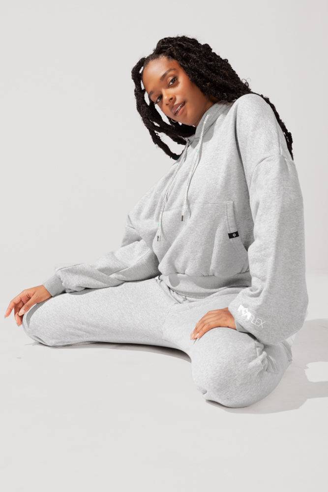 Shimmer Pullover Cloud Hoodie - Heather Grey