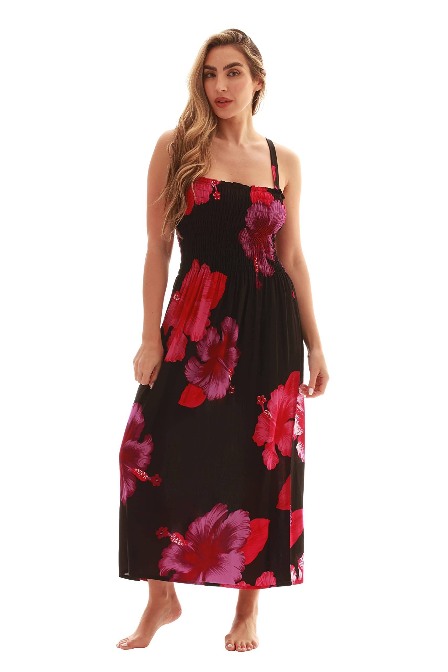 Women Floral Print Sundress Cover Up Summer Dress