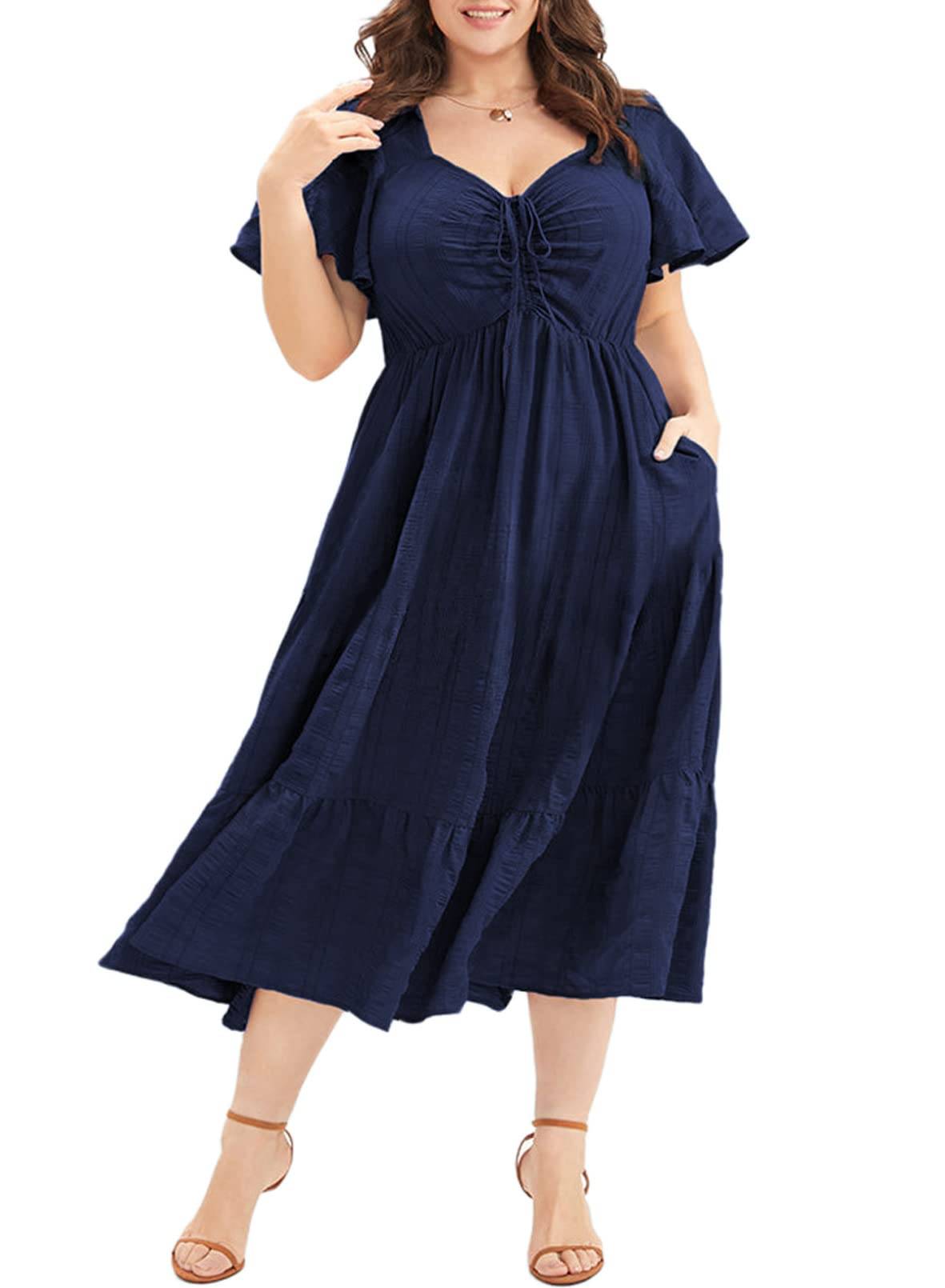 Womens Plus Size Dress Maxi Long Dresses