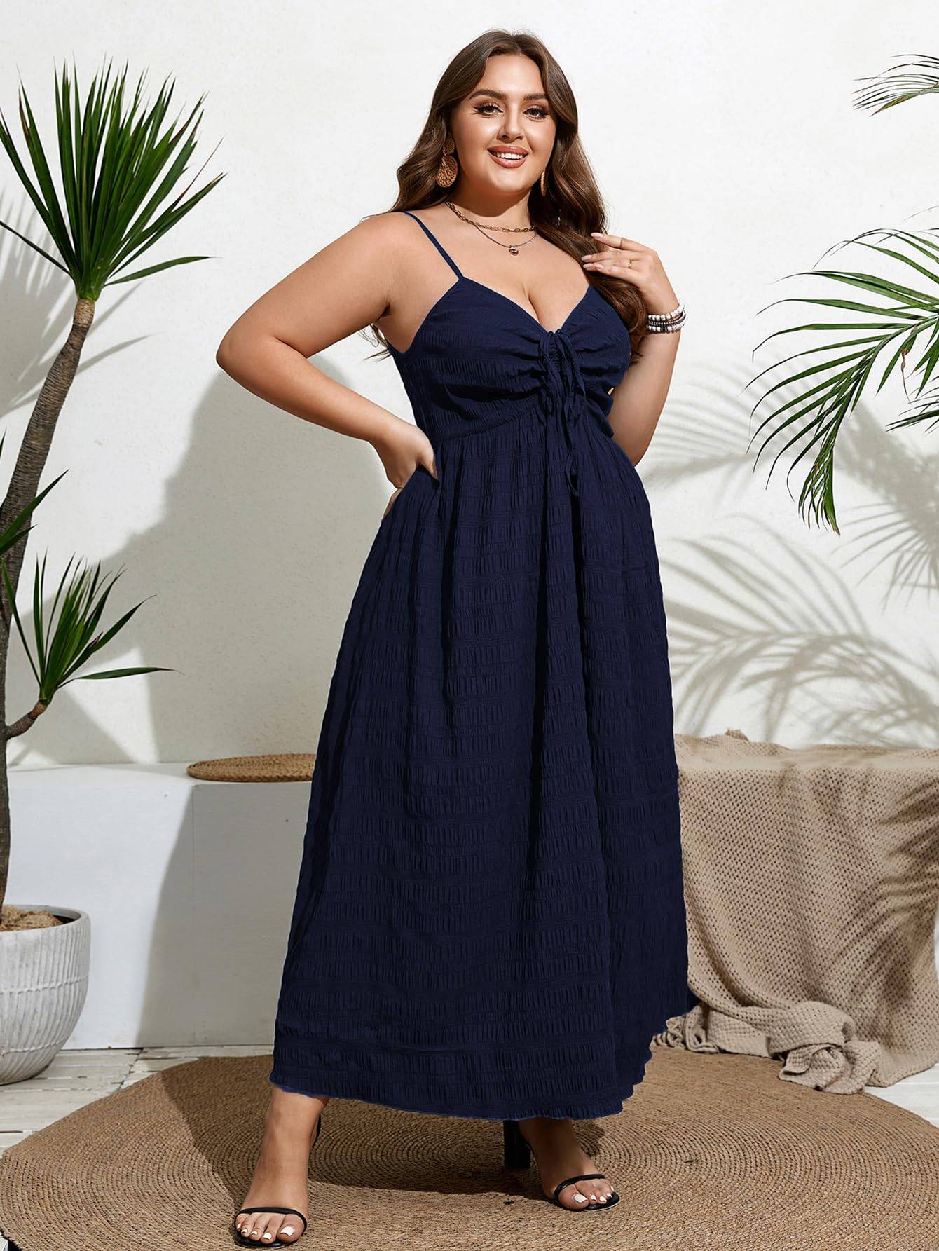 Women's Plus Size Dress A Line Maxi Long Dress