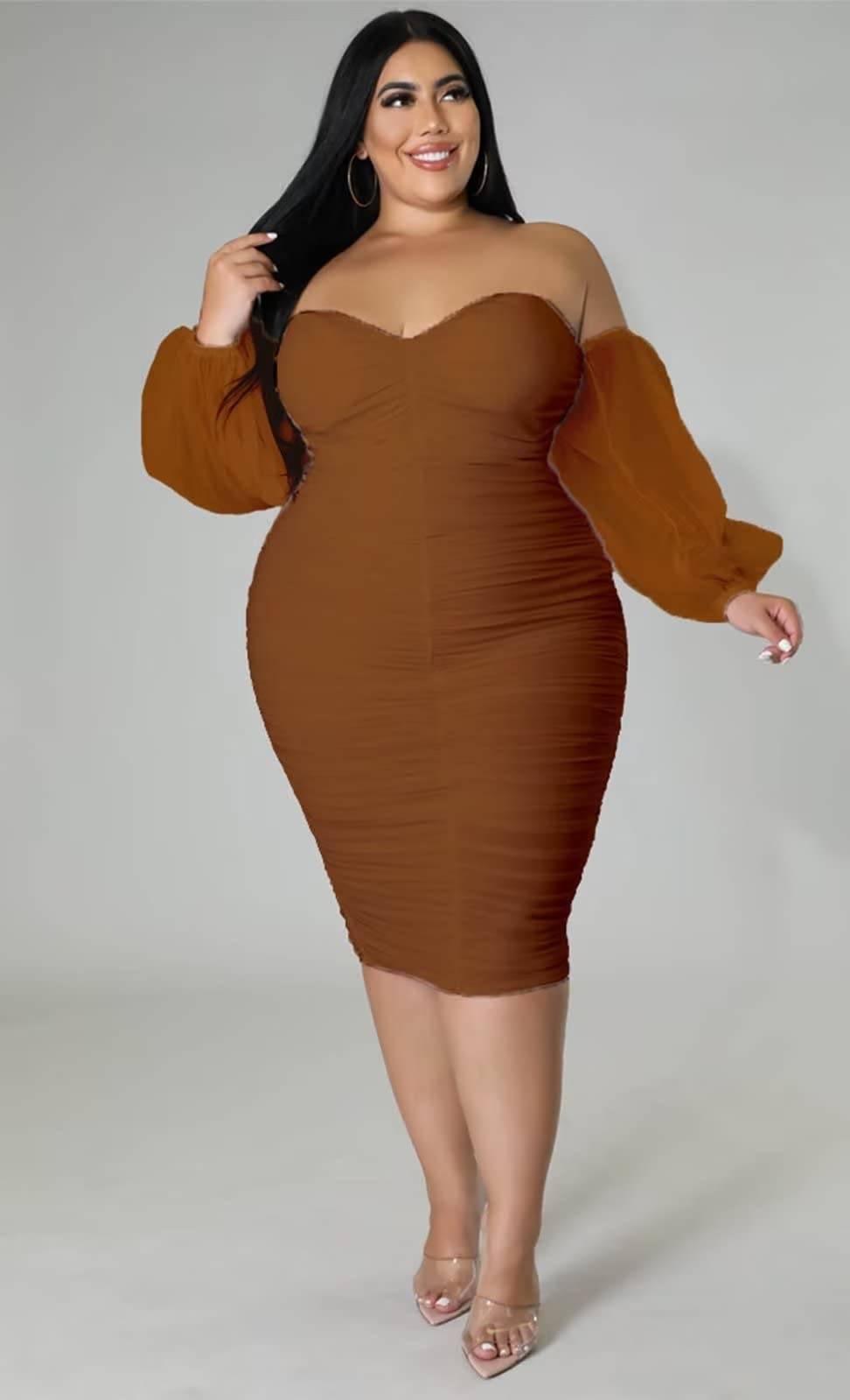 Women's Plus Size Midi Party Dress