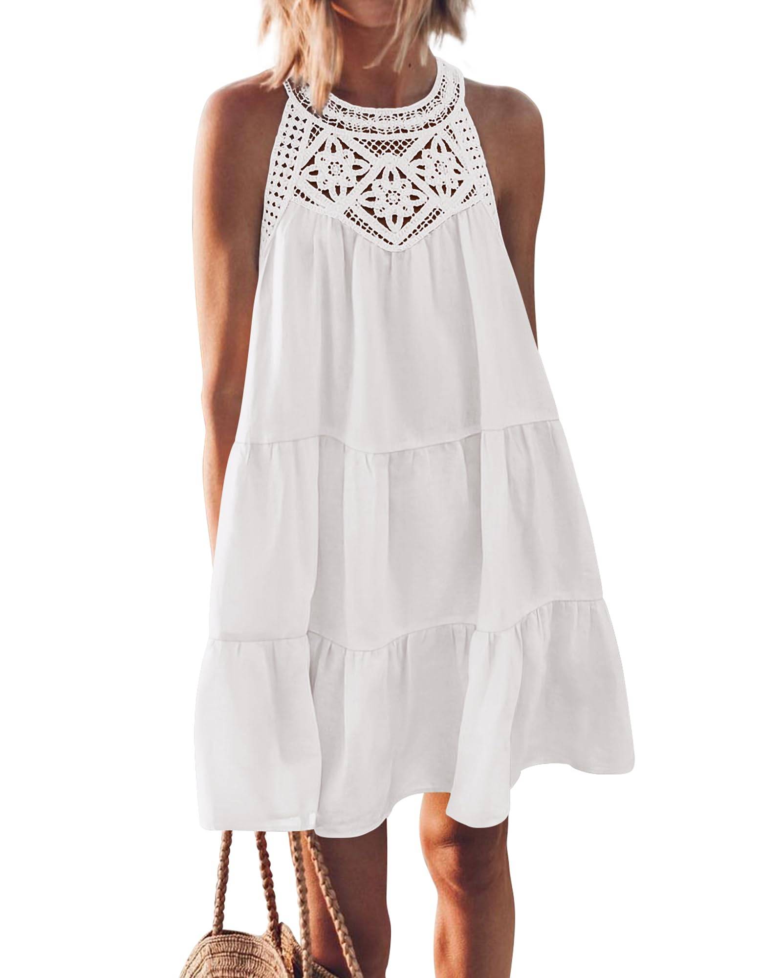 Womens Summer Casual Sundress A Line Dresses