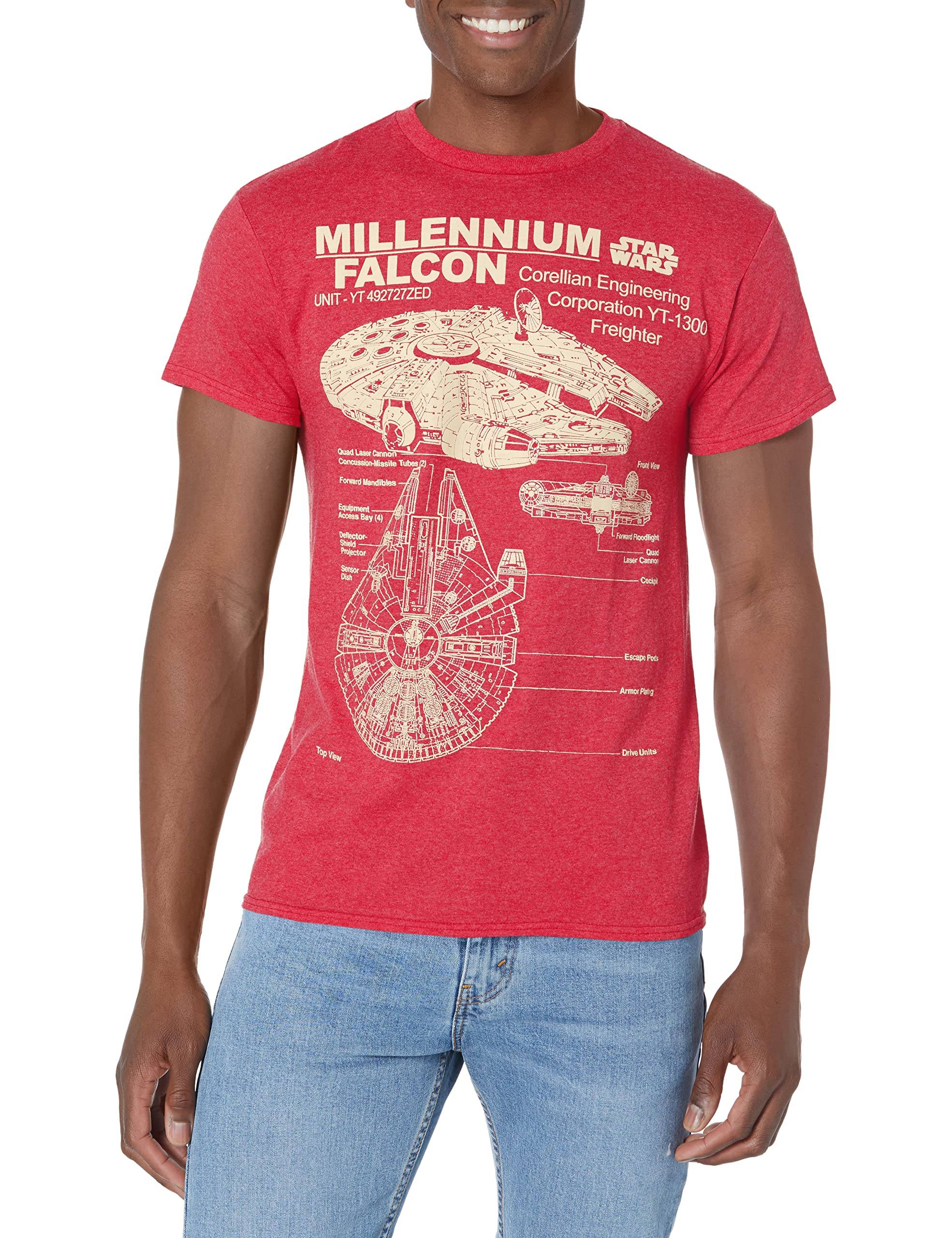 Men's Millennium Falcon Detailed Drawing T-shirt