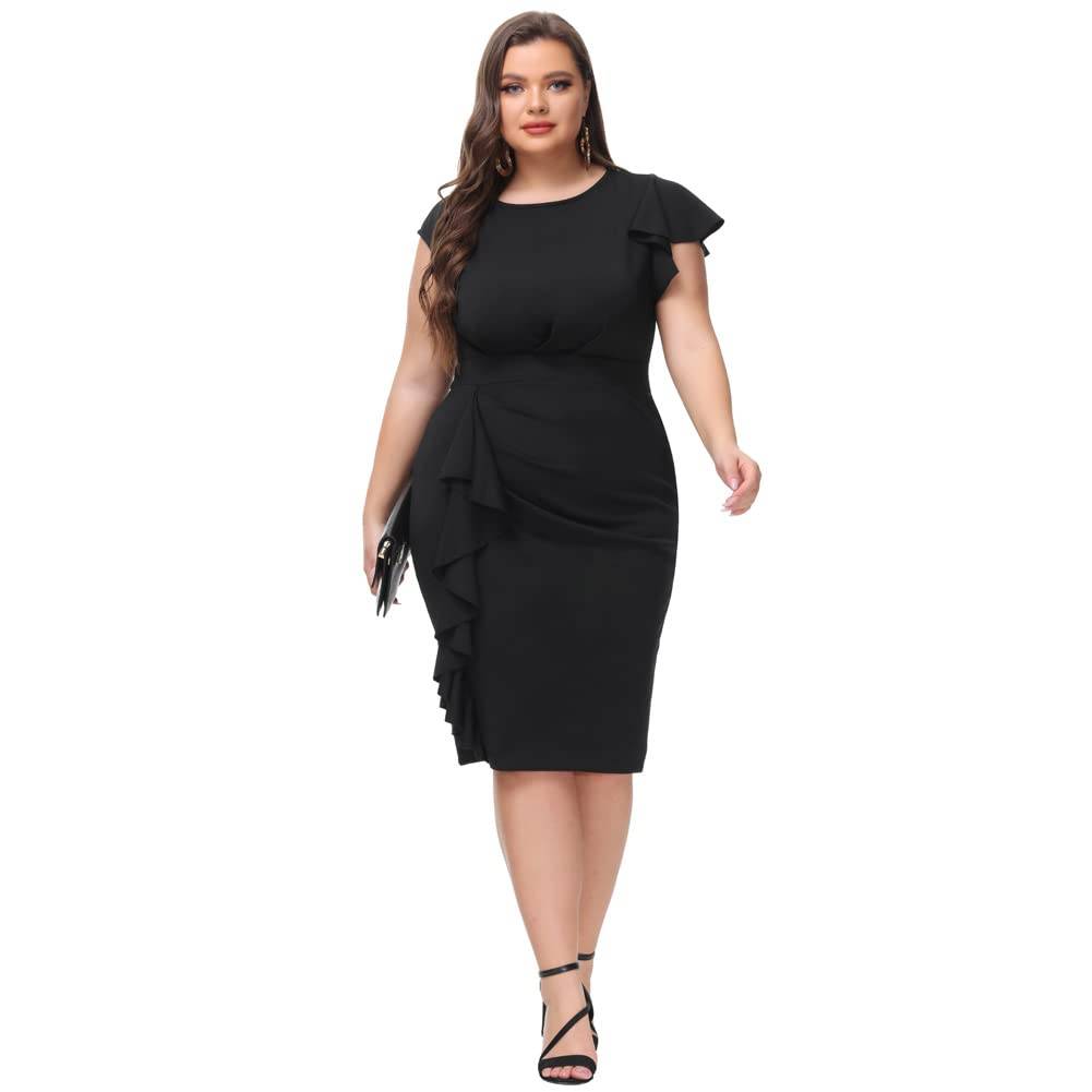 Women's Plus Size Vintage Party Pencil Dress