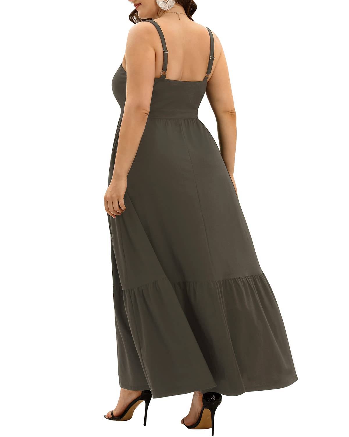 Women's Plus Size Maxi Sun Dress Sundress Pockets