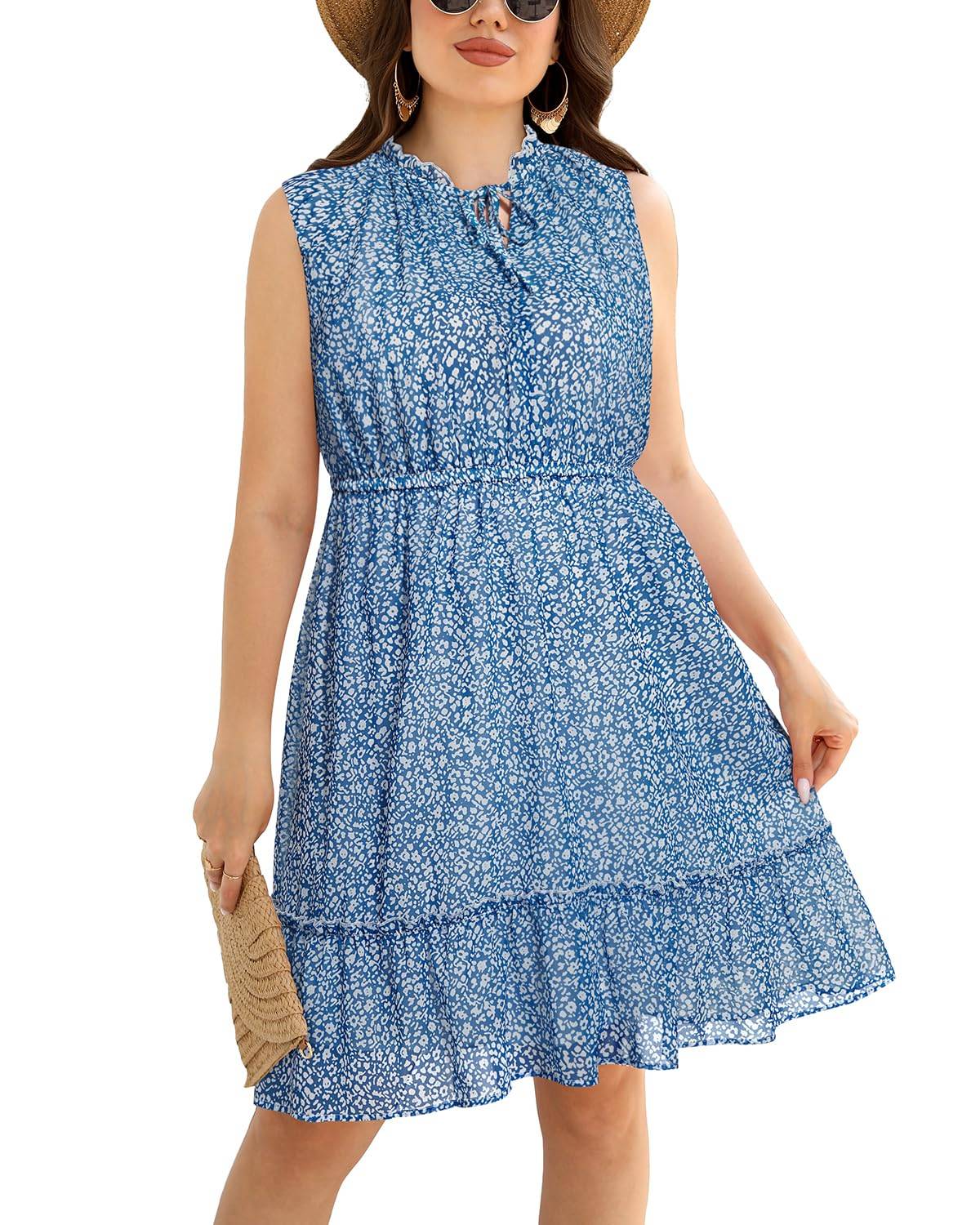 Plus Size Summer Short Dresses Boho Sundress