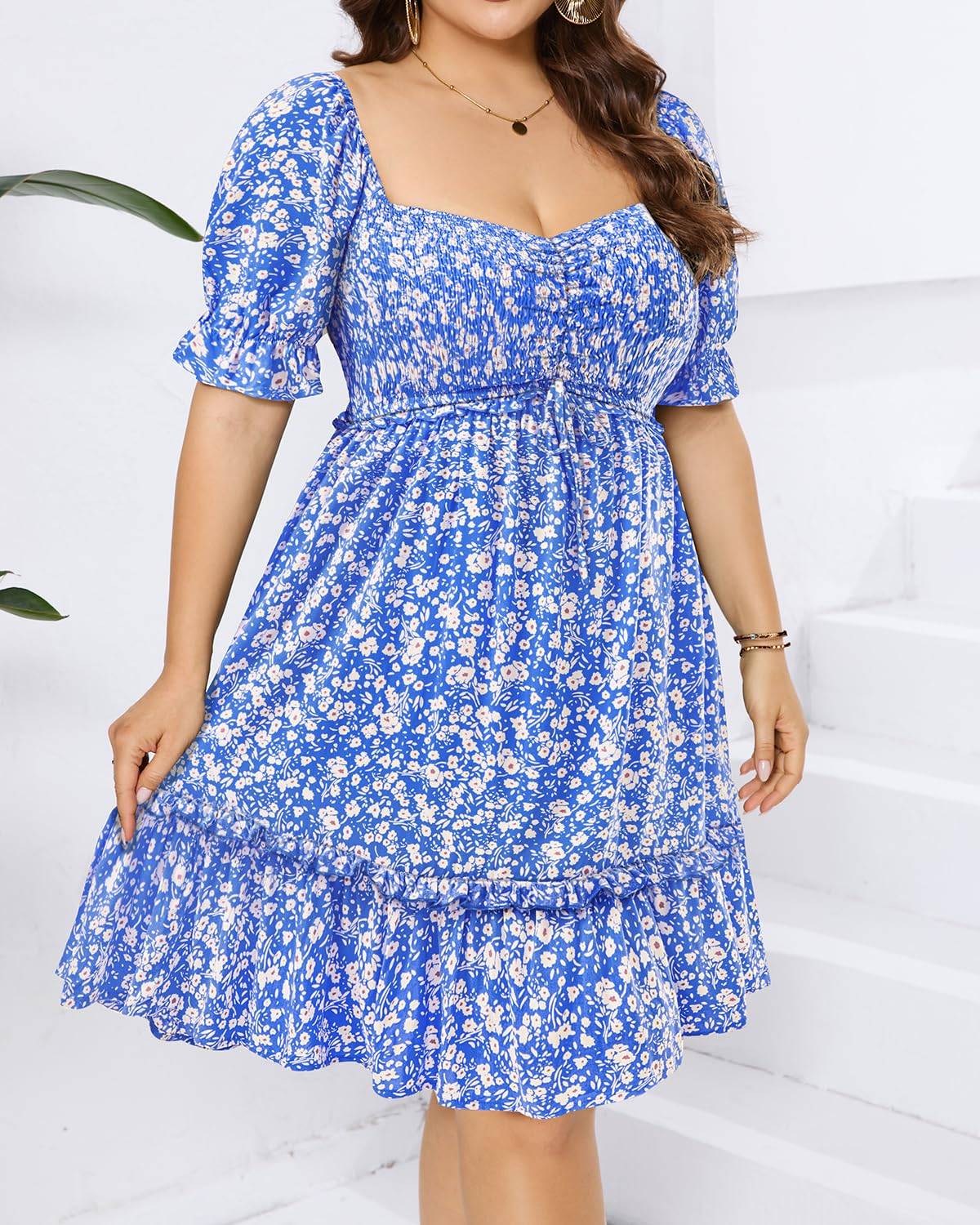 Fashion Women Plus Size Short Summer Mini Dress