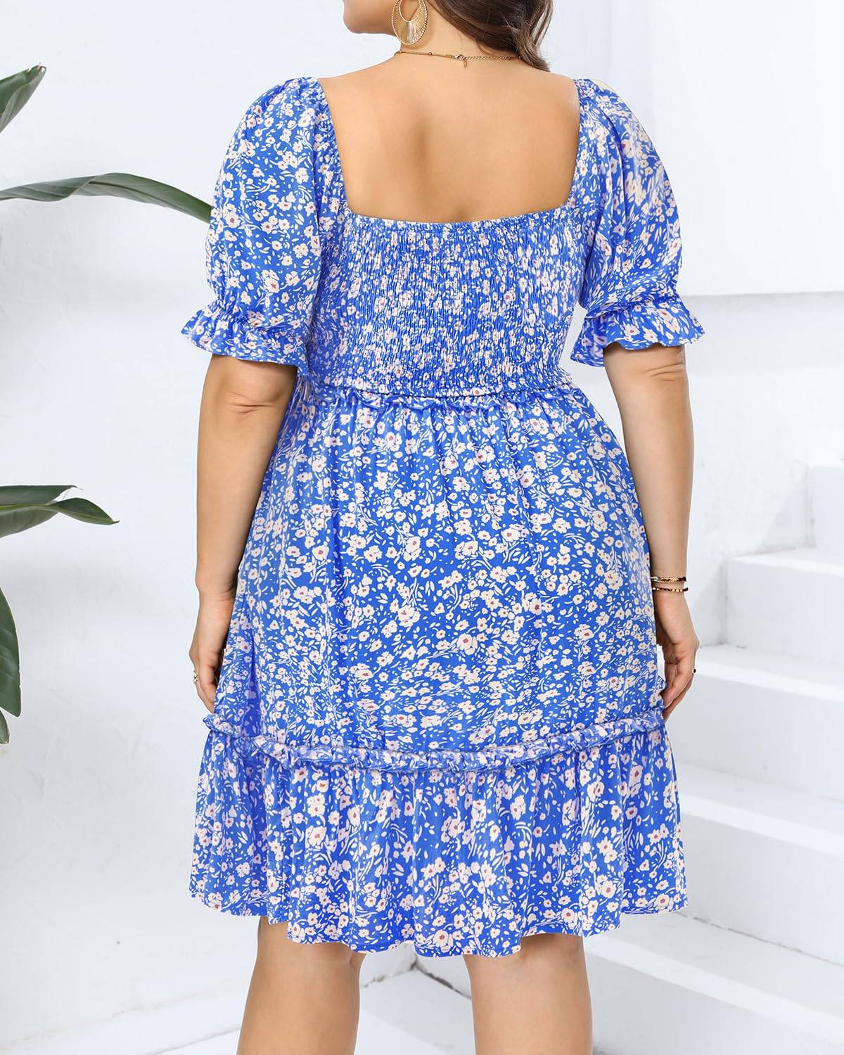 Fashion Women Plus Size Short Summer Mini Dress