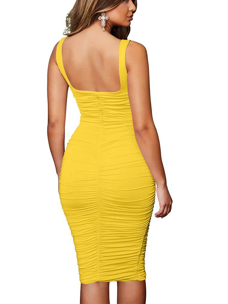 Women's Sexy Tank Top Sleeveless Midi Party Dress