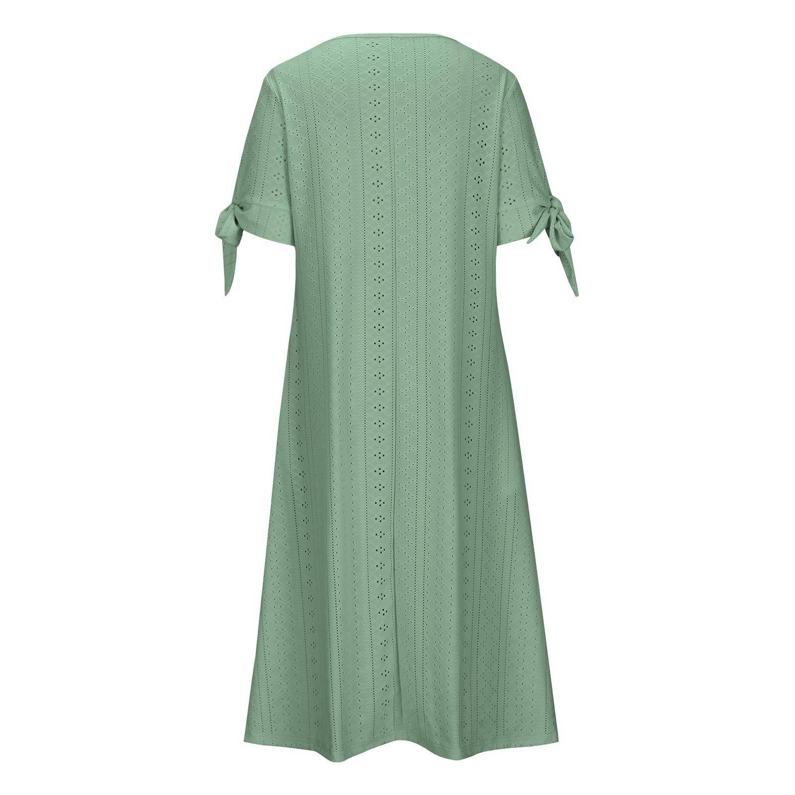 Womens Maxi Long Dress Boho V Neck Pockets Dresses