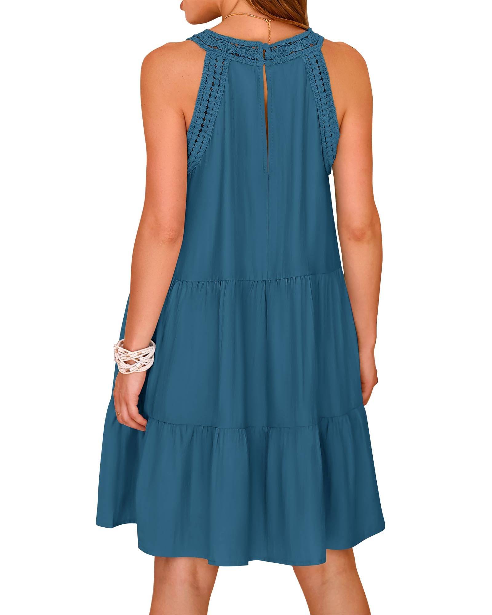 Womens Summer Casual Sundress A Line Dresses