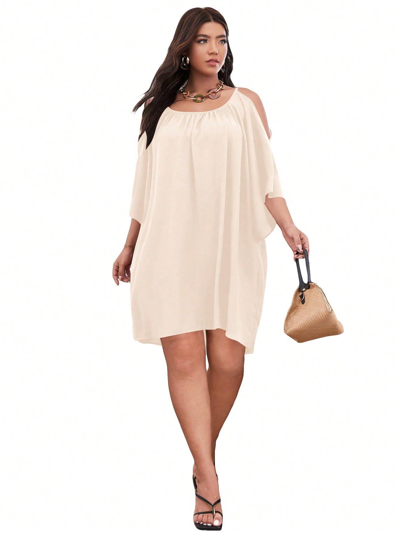 Women Plus Size Summer Dress Cold Short Dresses