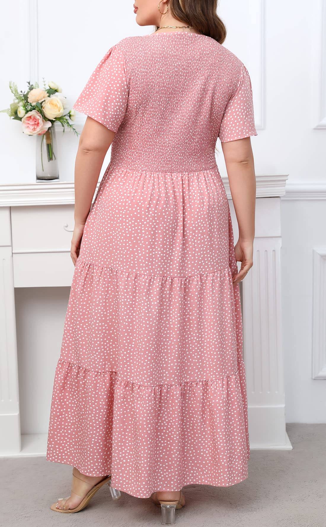 Women's Plus Size Maxi Dress Floral Boho Dress