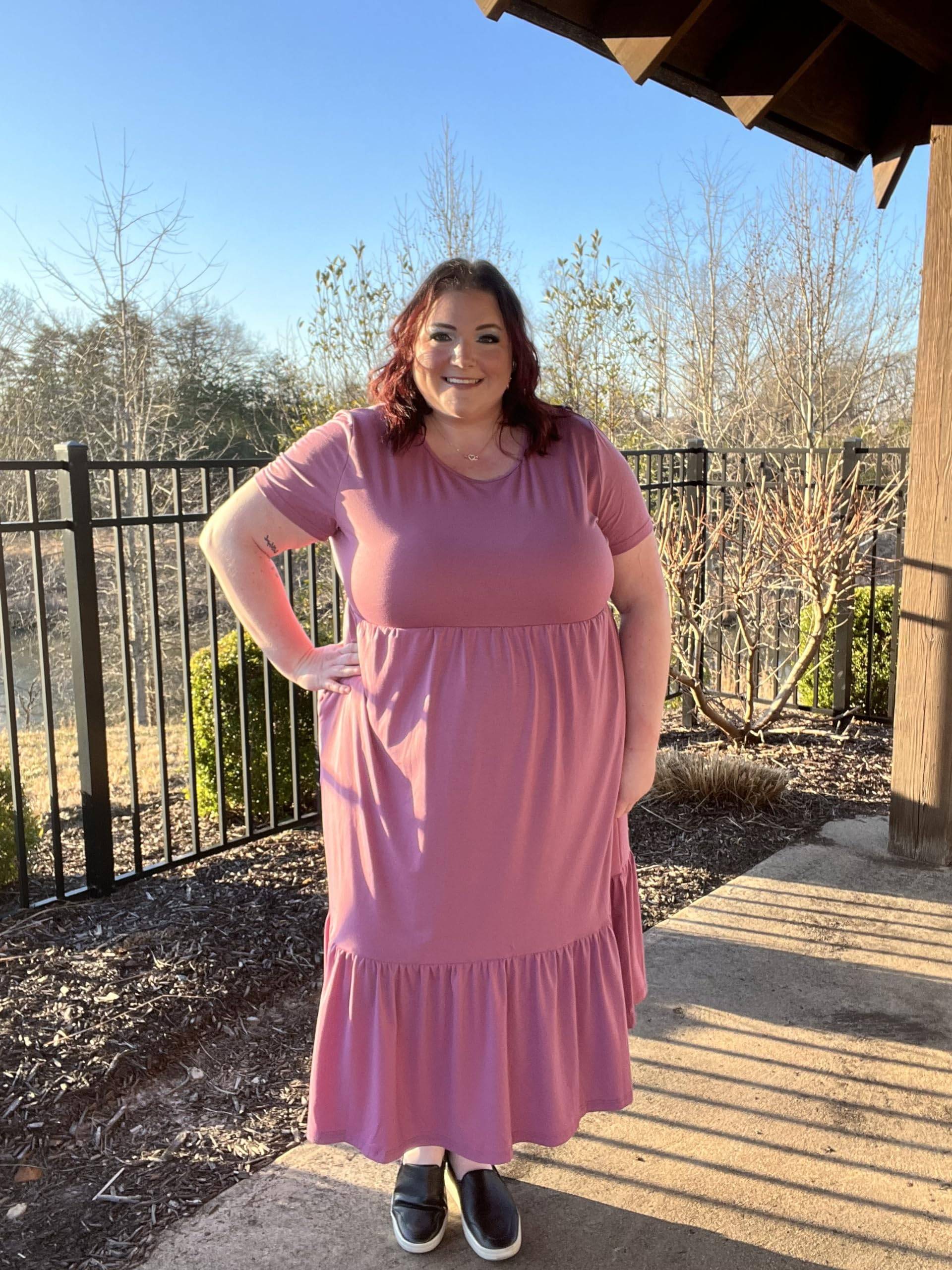 Women Plus Size Long Maxi Dresses with Pockets