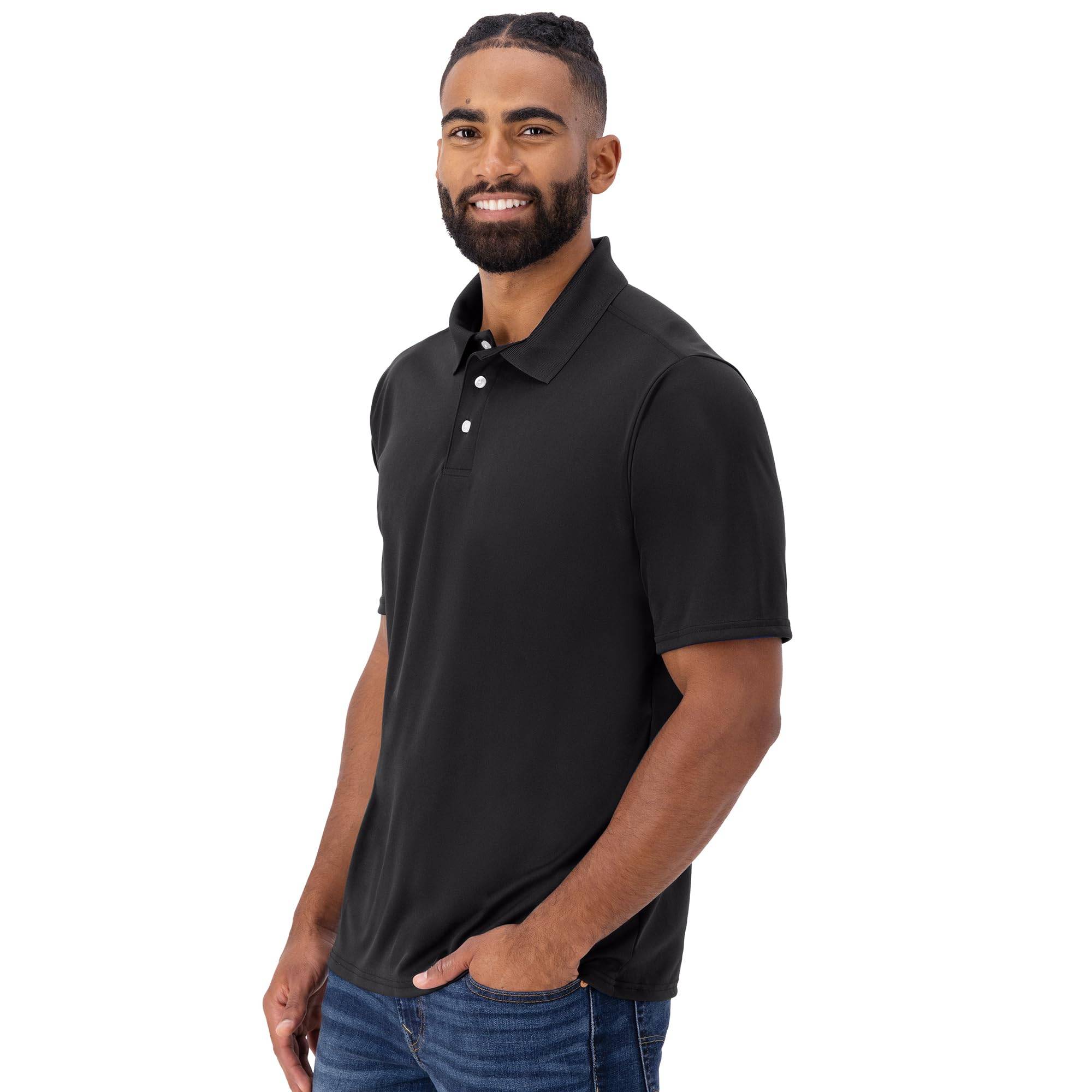 Mens Cool Dri Polo Shirt, Quick-Drying Performance Polo For Men, 40+ Upf Protection