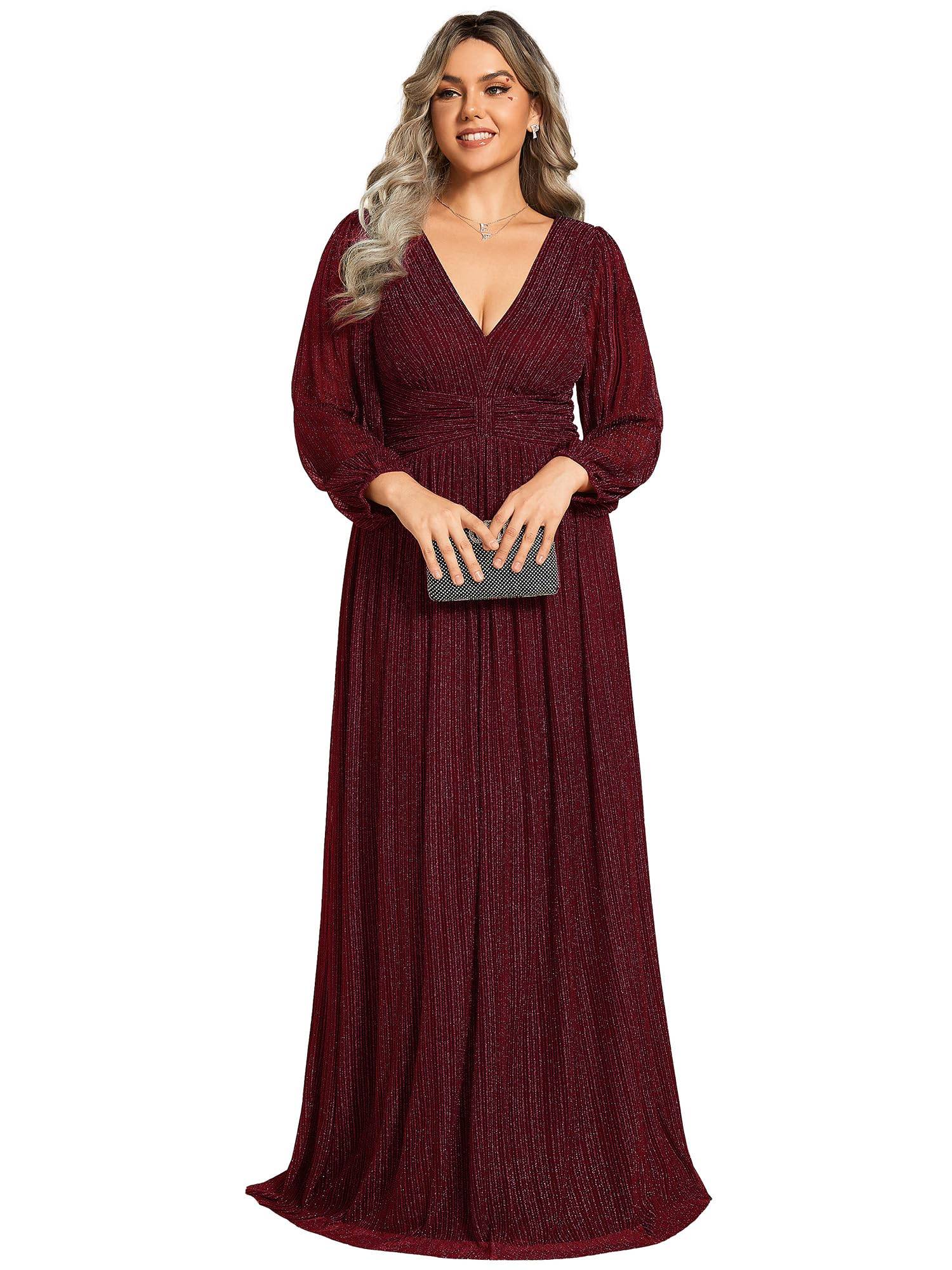 Women's Glitter Evening Formal Dresses Plus Size