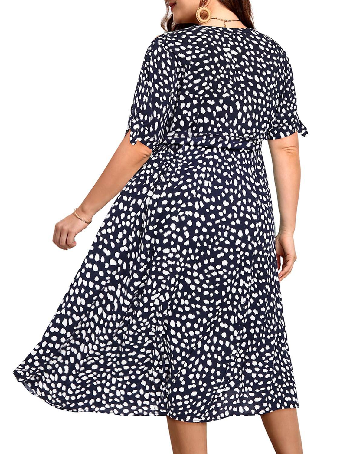 Women's Summer Midi Dress Plus Size Sundress