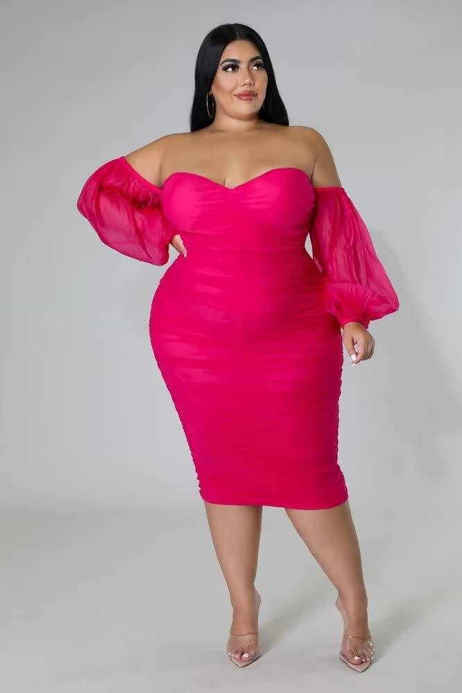 Women's Plus Size Midi Party Dress