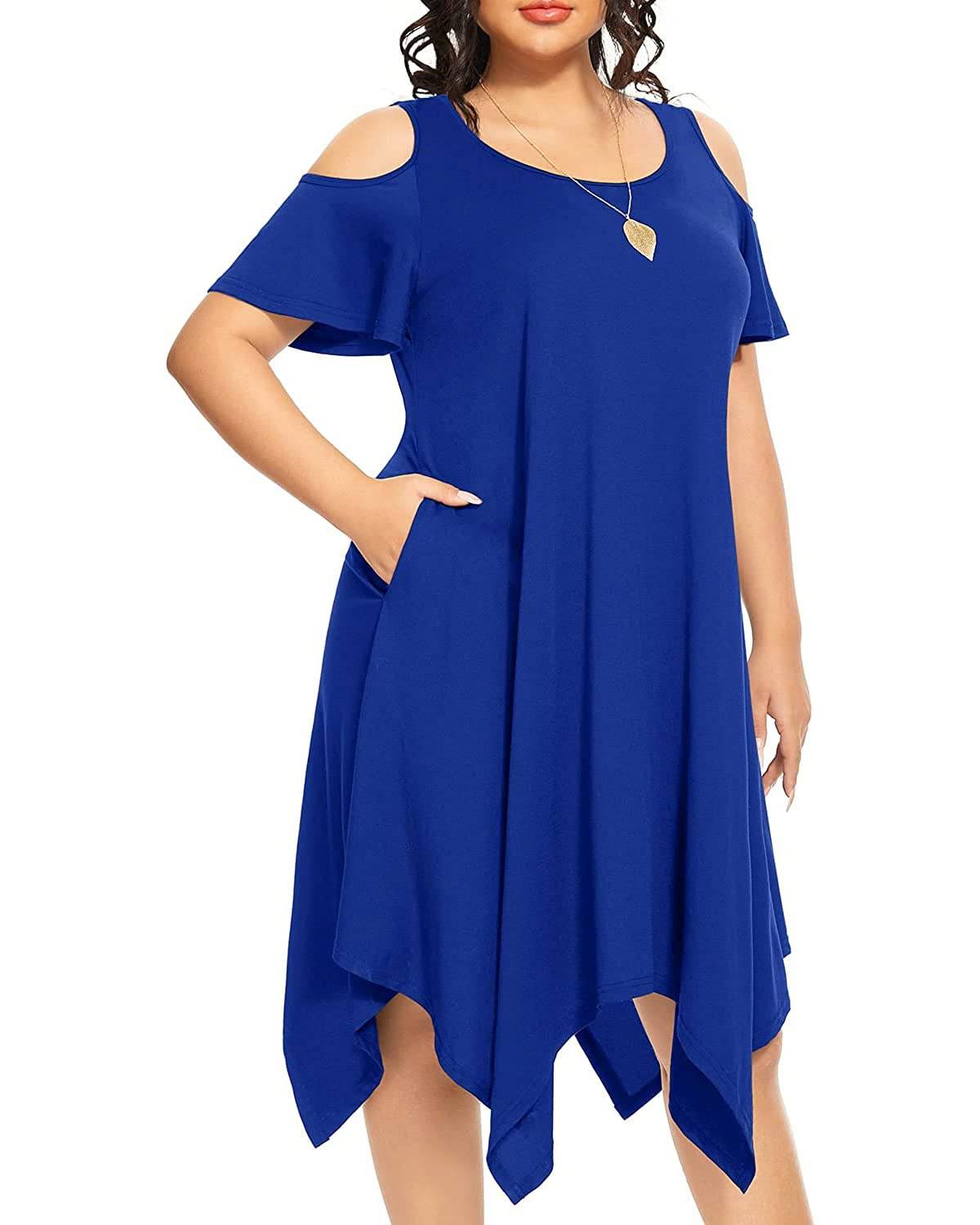 Women's Plus Size Sundress Dress with Pockets