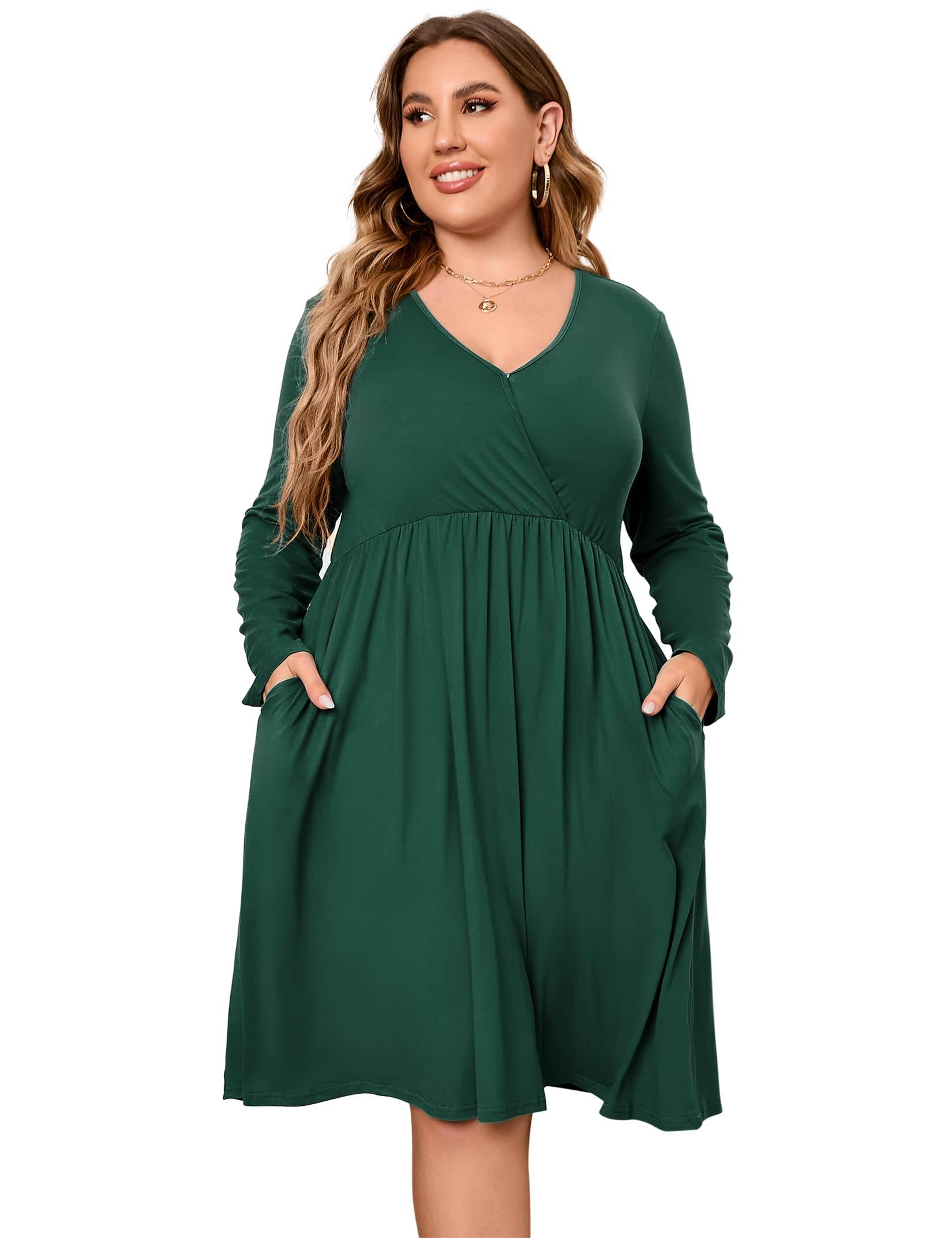 Plus Size Summer Dress Women's A Line Midi Dresses