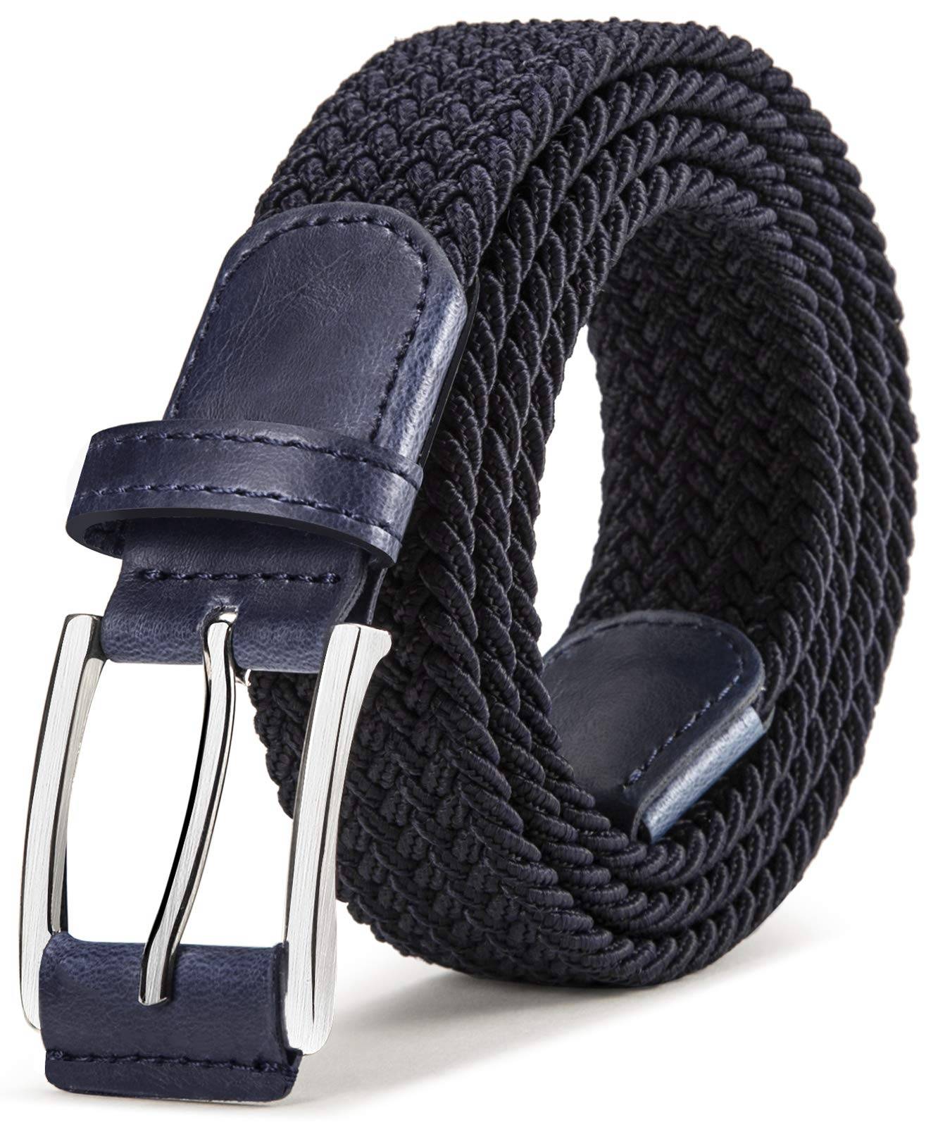 Stretch Belt Men,Mens Gift Woven Braided Web Belt 1 3/8 for Golf Casual Pants Shirts Jeans