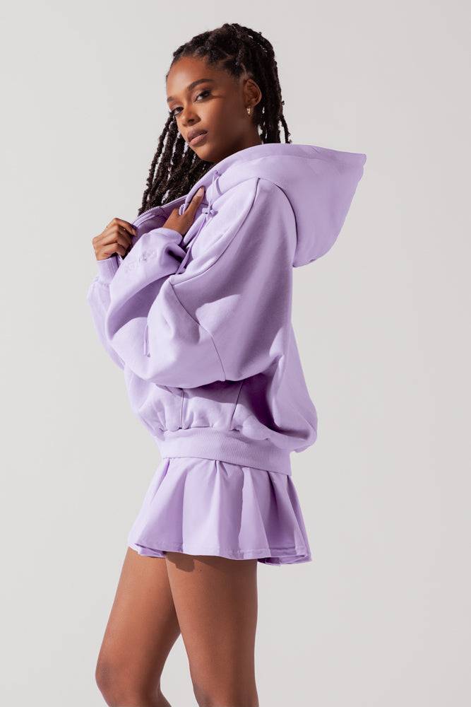 Zip Cloud Hoodie - Digital Lavender