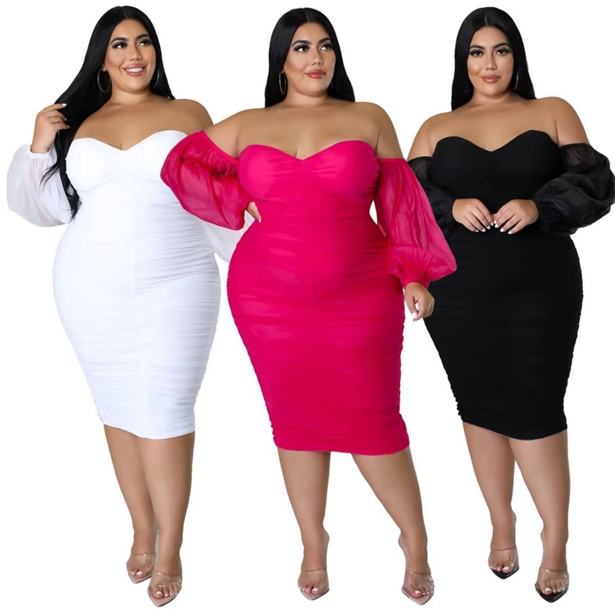 Women's Plus Size Midi Party Dress