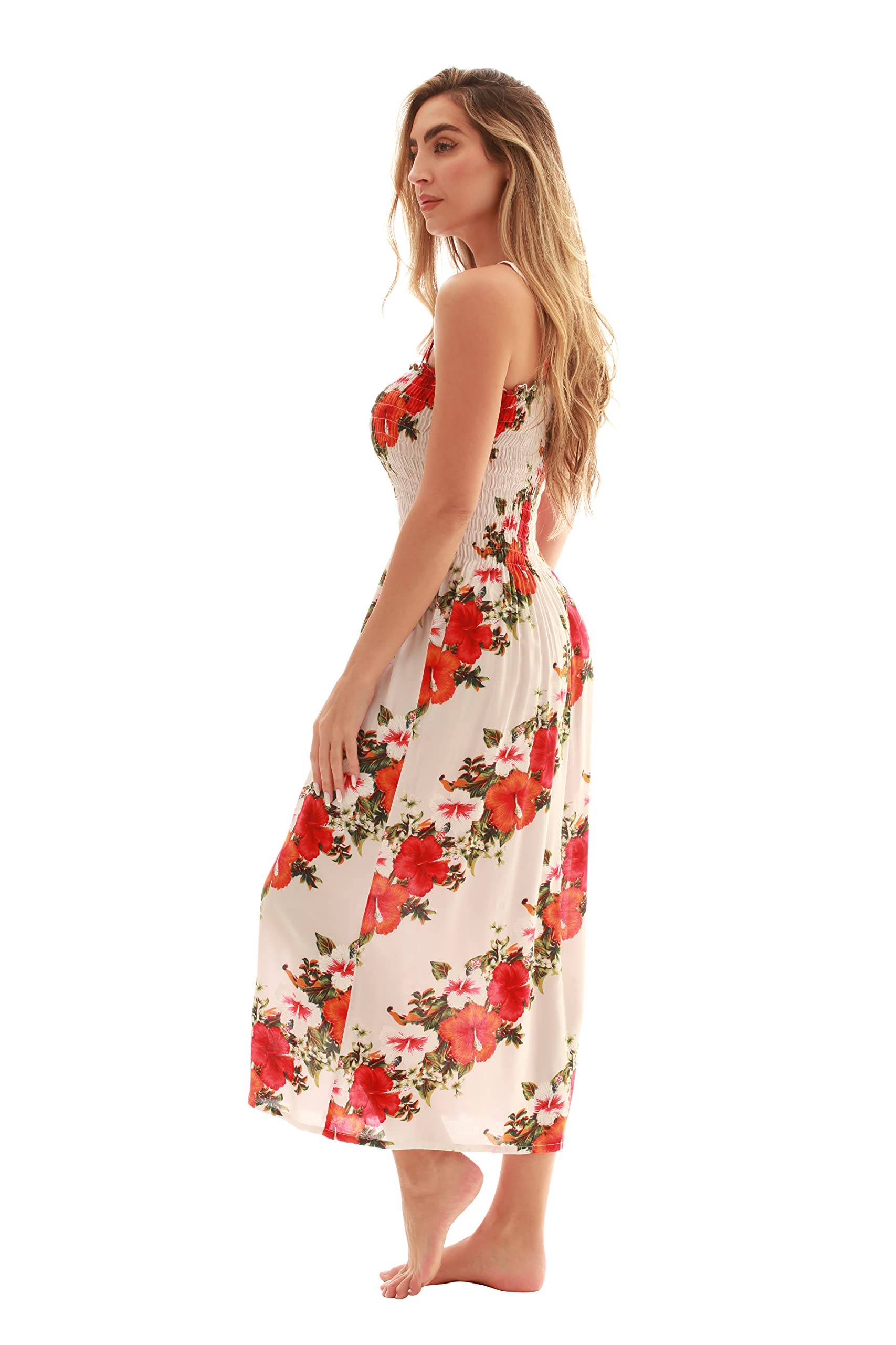 Women Floral Print Sundress Cover Up Summer Dress