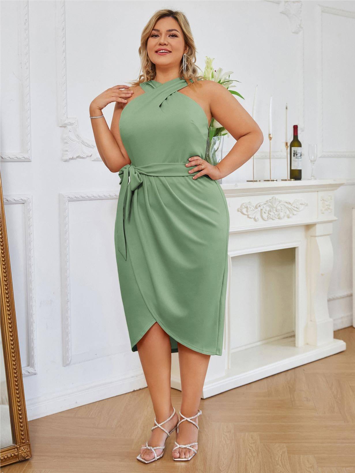 Plus Size Dresses Women Wrap Dress Party Dress