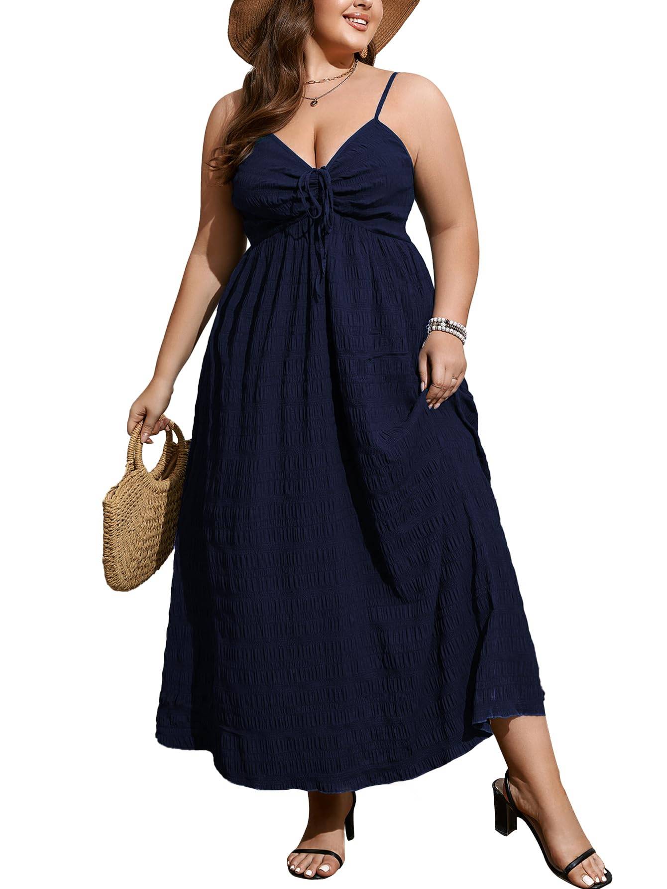 Women's Plus Size Dress A Line Maxi Long Dress