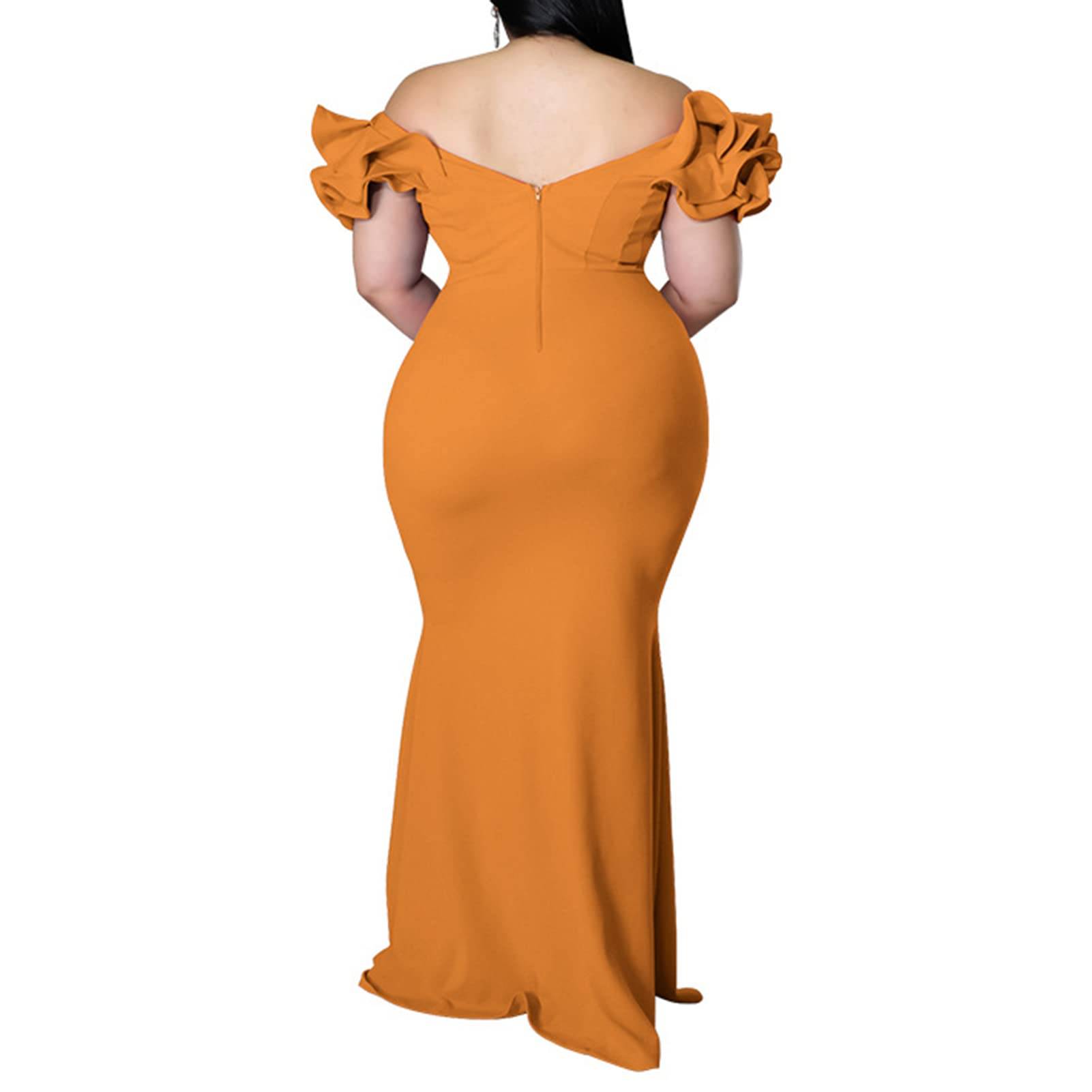 Women's Plus Size Maxi V-Neck Formal Dresses