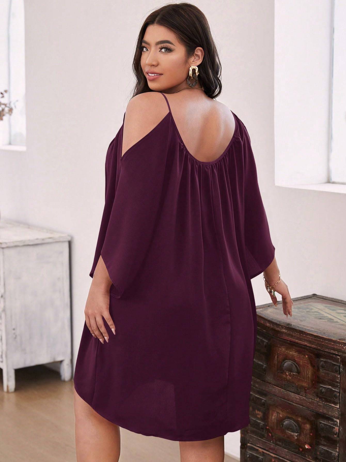 Women Plus Size Summer Dress Cold Short Dresses