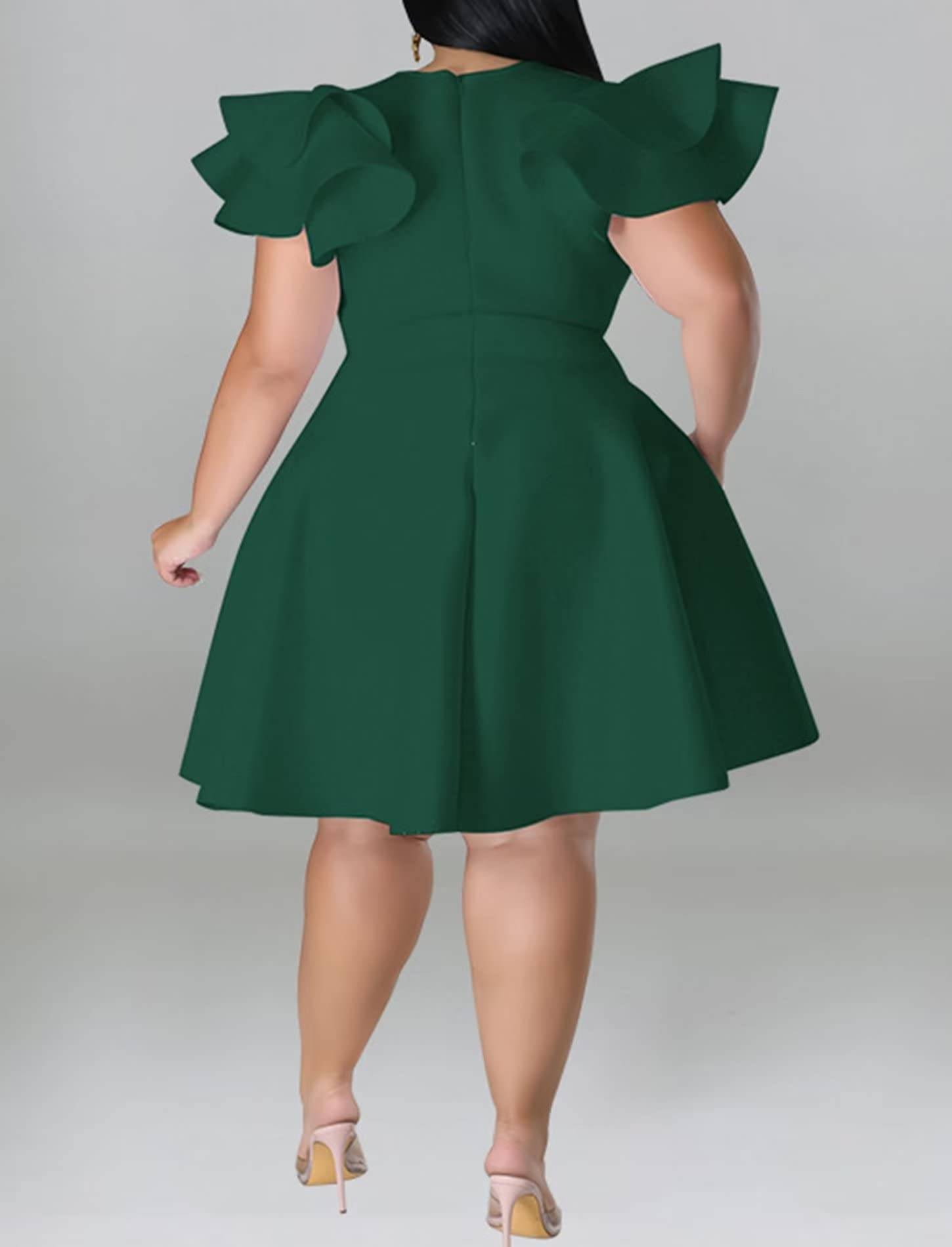 Women's Plus Size A Line Party Dress with Pockets